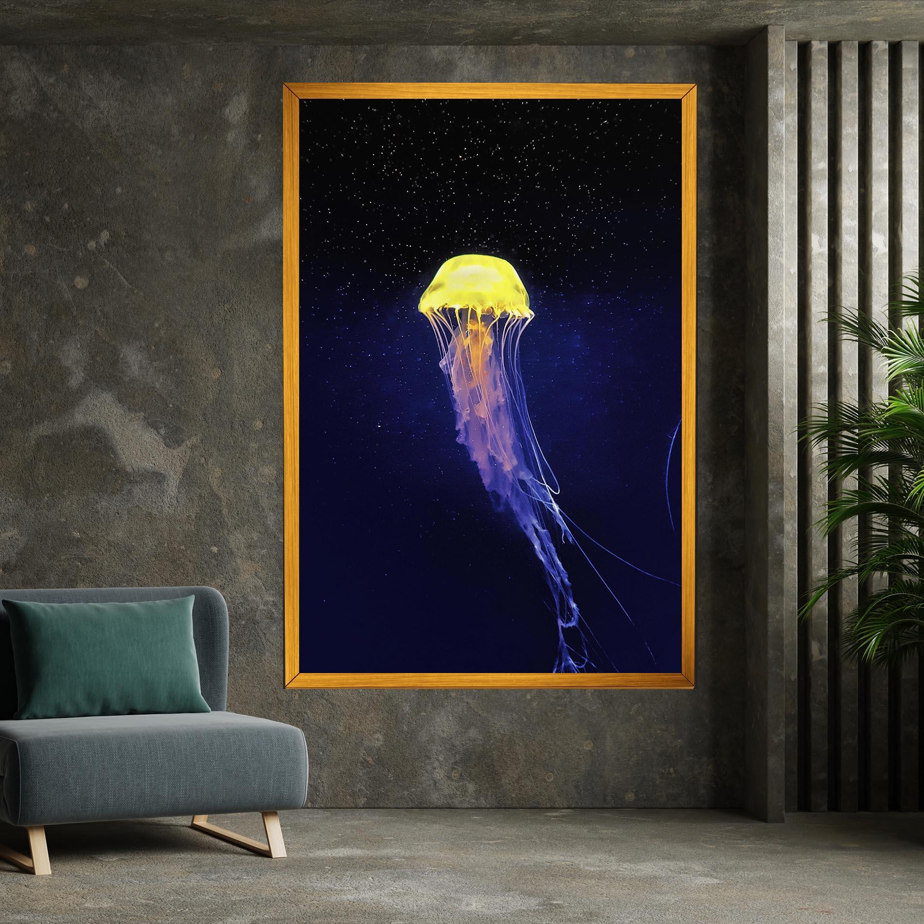 Leinwandbild Purple Jellyfish mockup 7