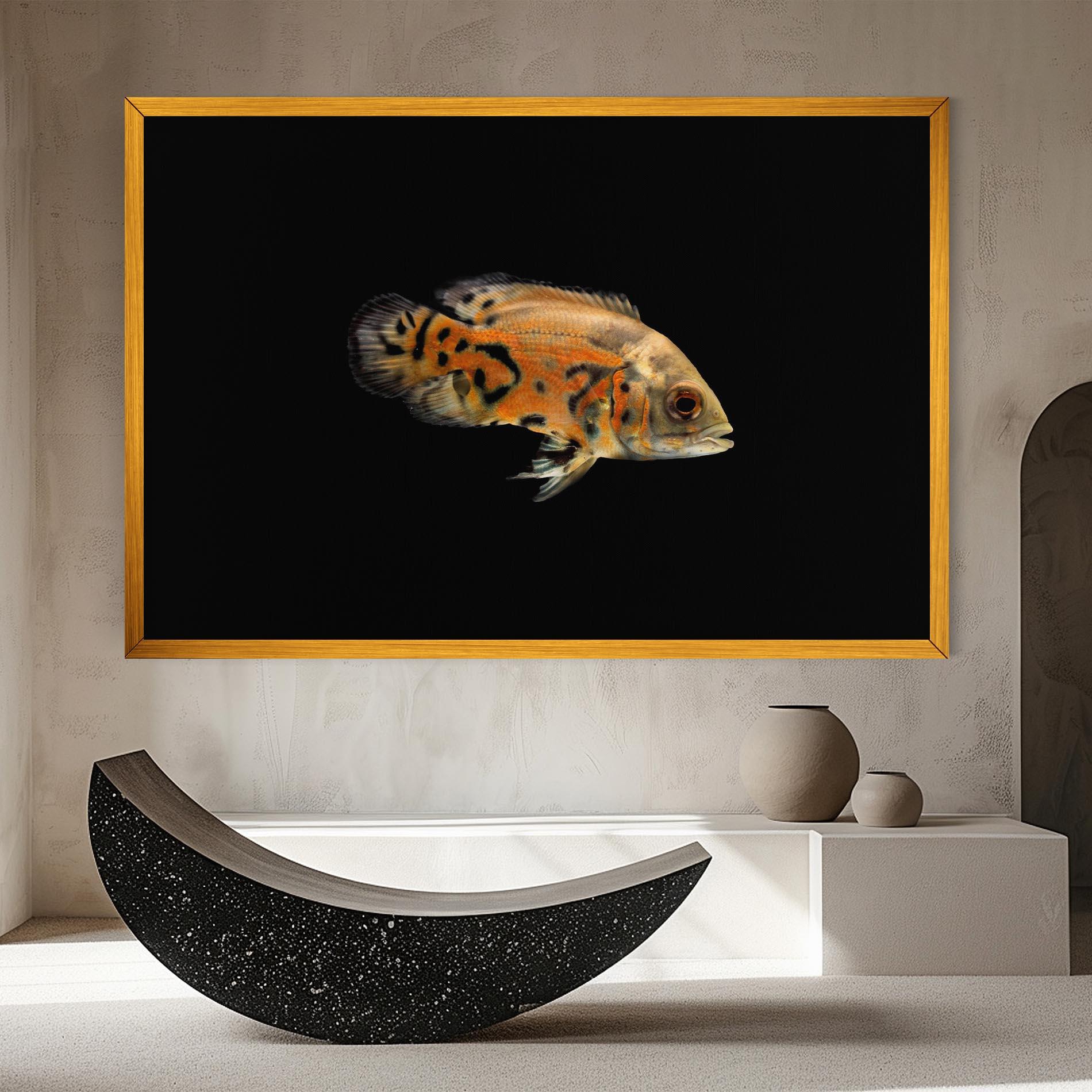 Leinwandbild Cute Brown Fish mockup 8