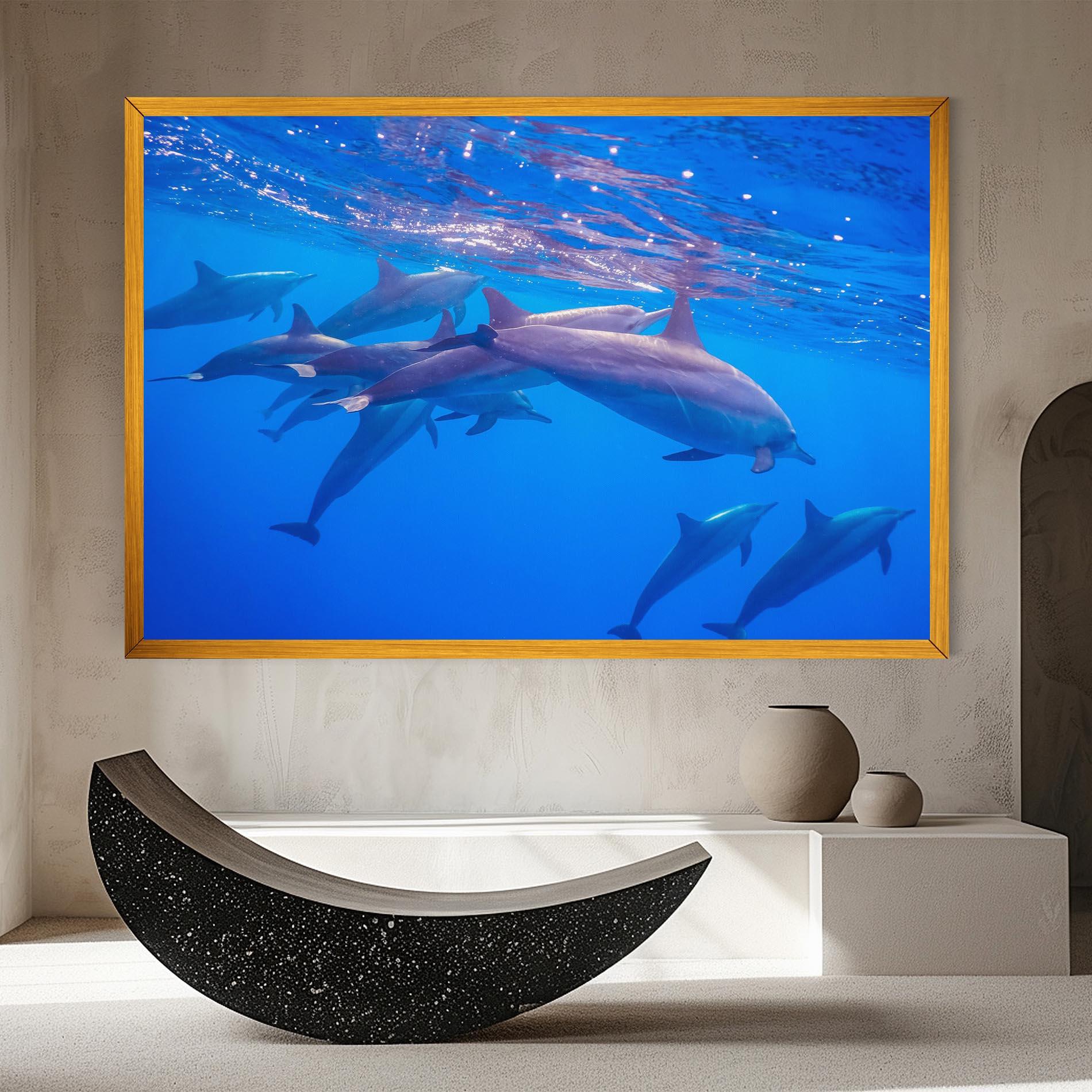 Leinwandbild Dolphin Family mockup 8