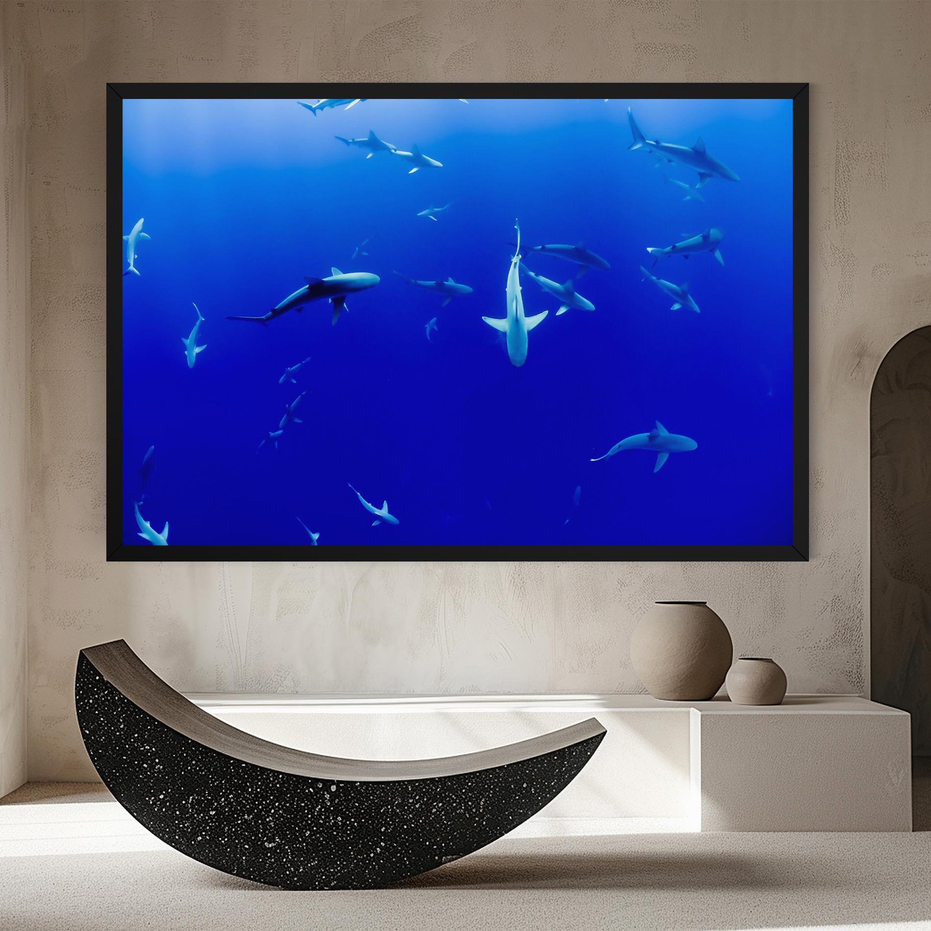 Leinwandbild Baby Sharks mockup 8