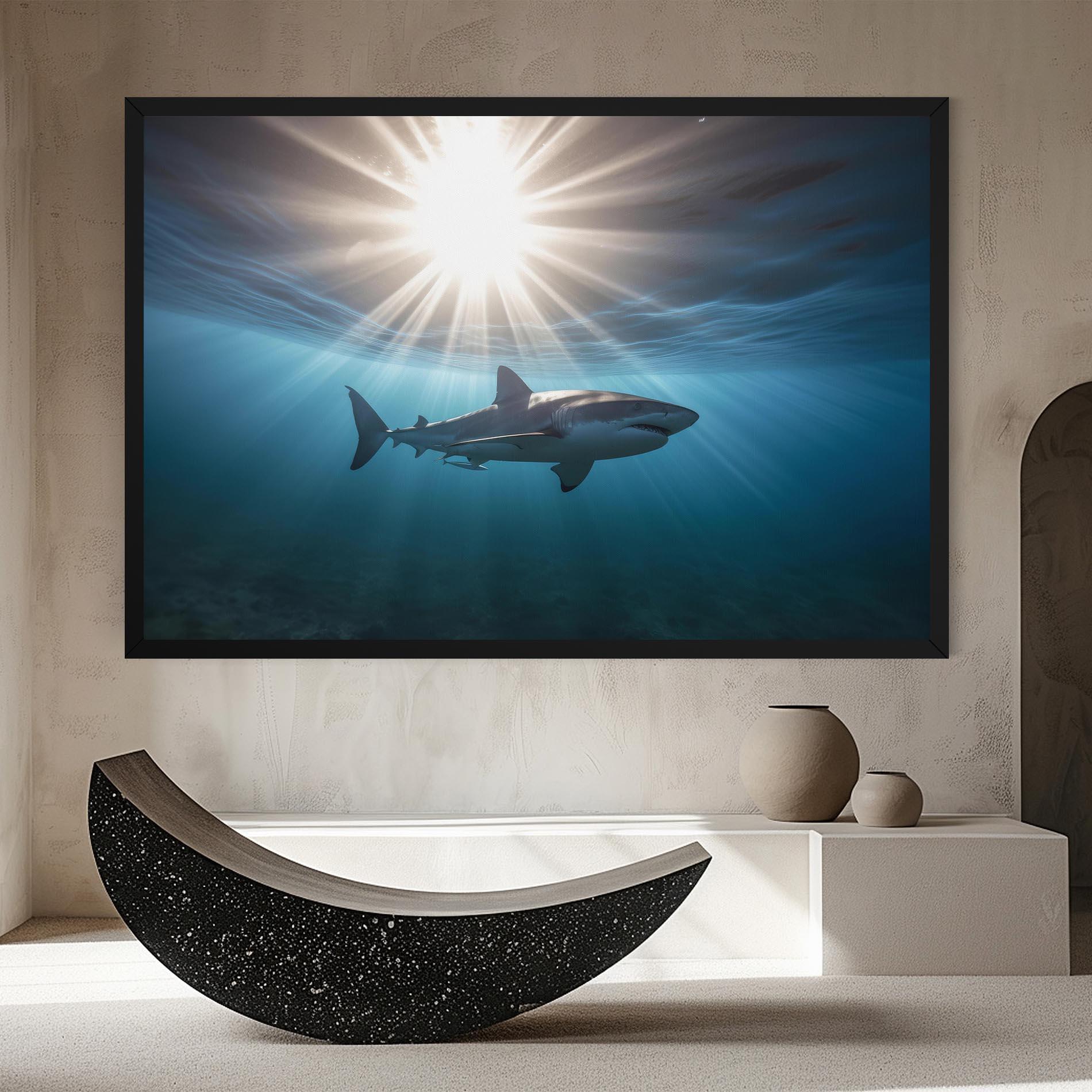Leinwandbild Big Shark mockup 8