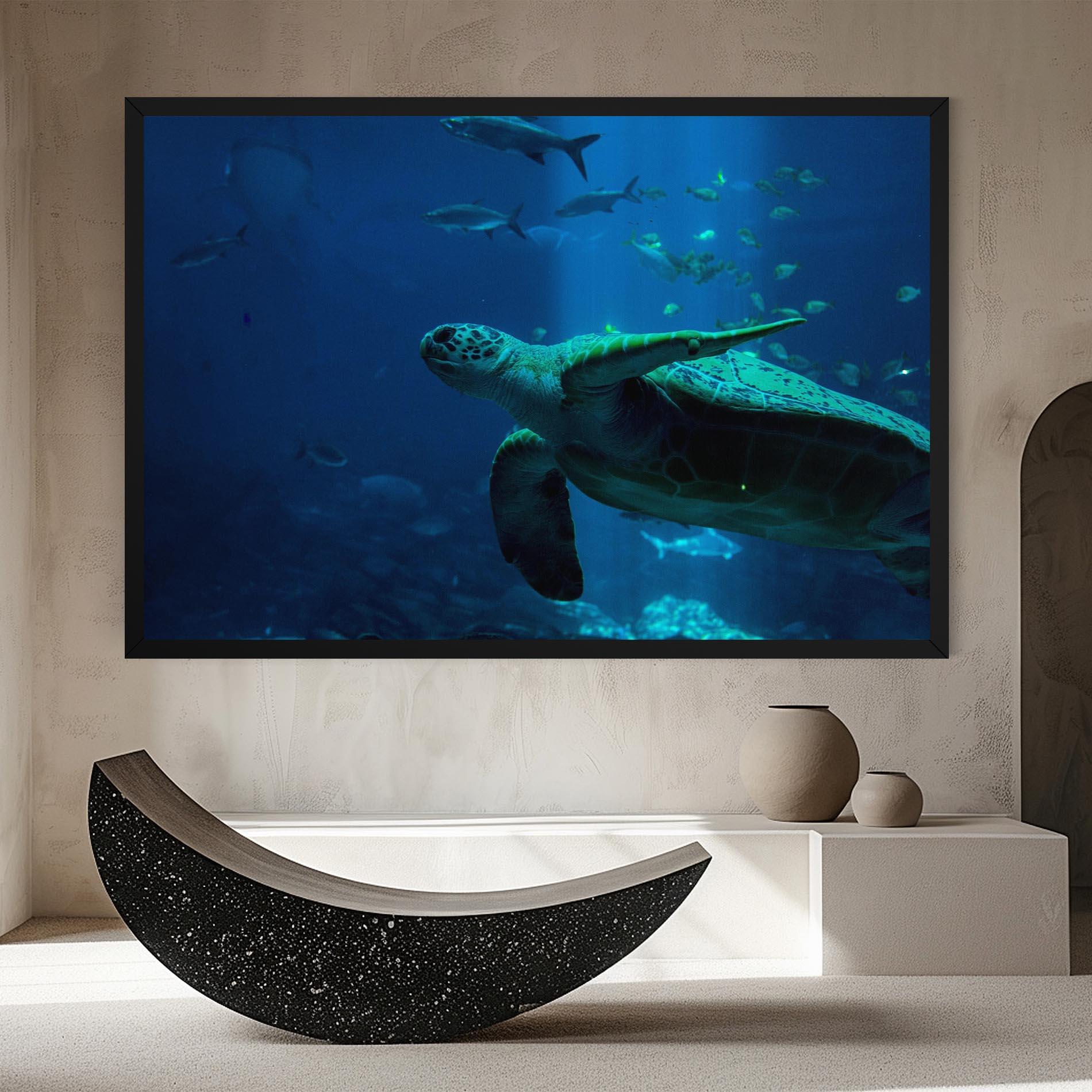 Leinwandbild Green Turtule mockup 8