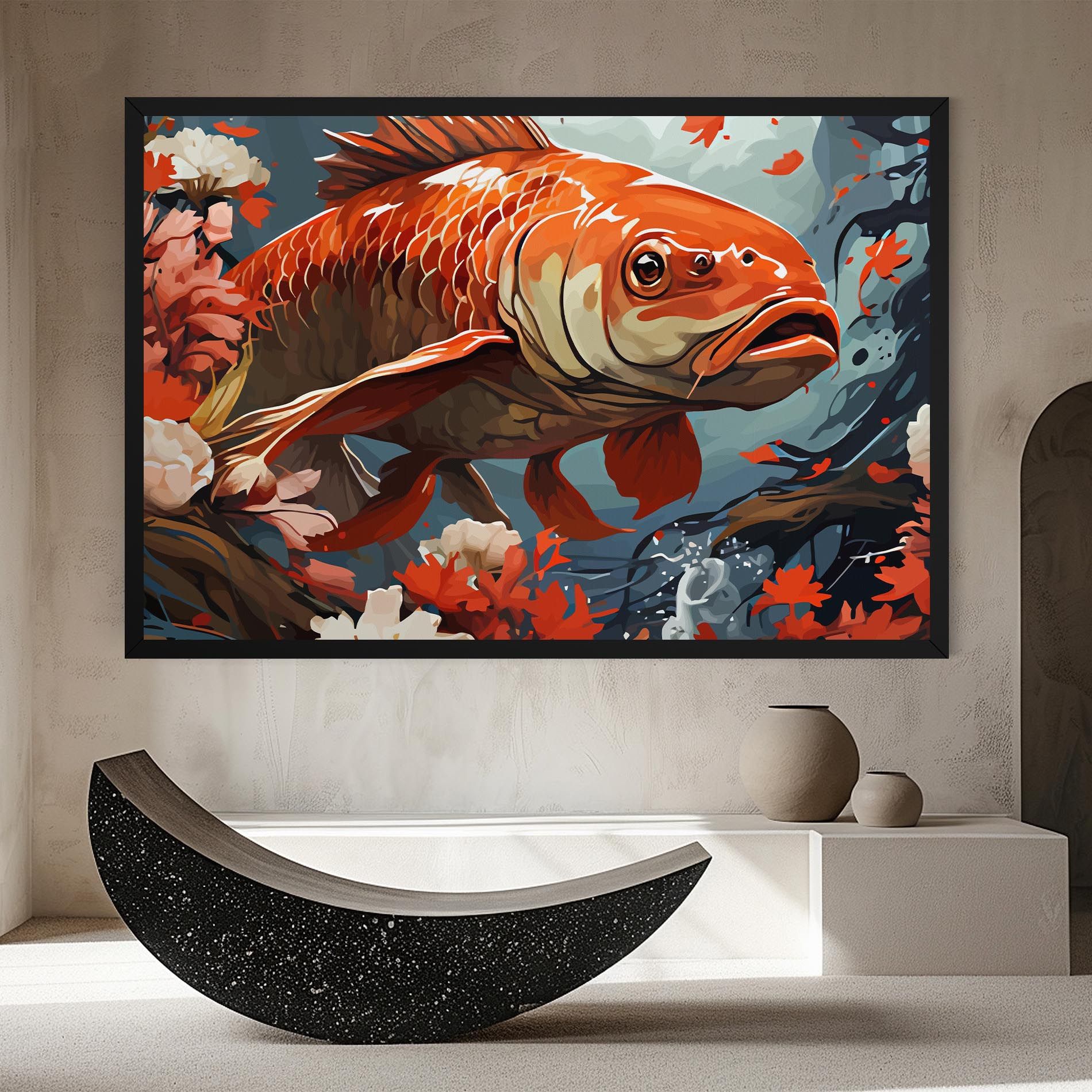 Orange Koi mockup 8
