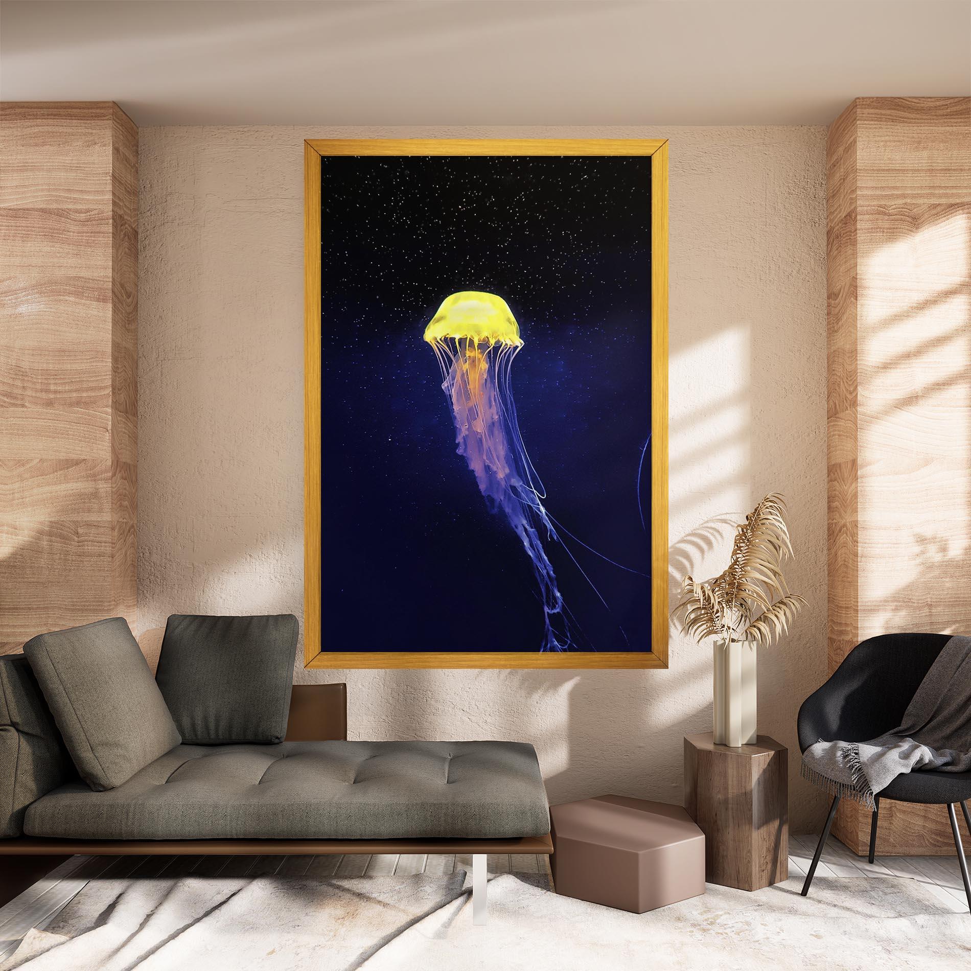 Leinwandbild Purple Jellyfish mockup 8