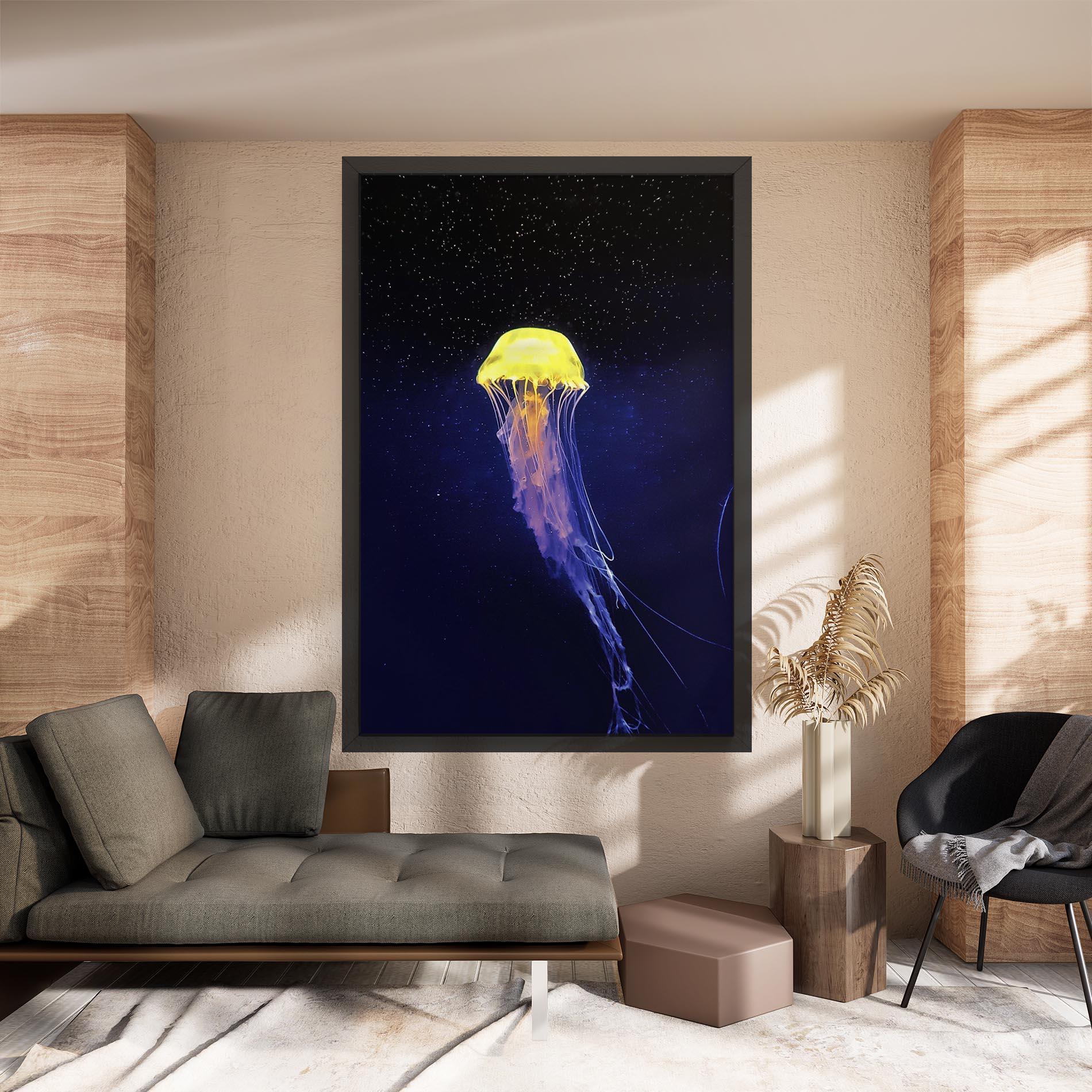 Leinwandbild Purple Jellyfish mockup 8