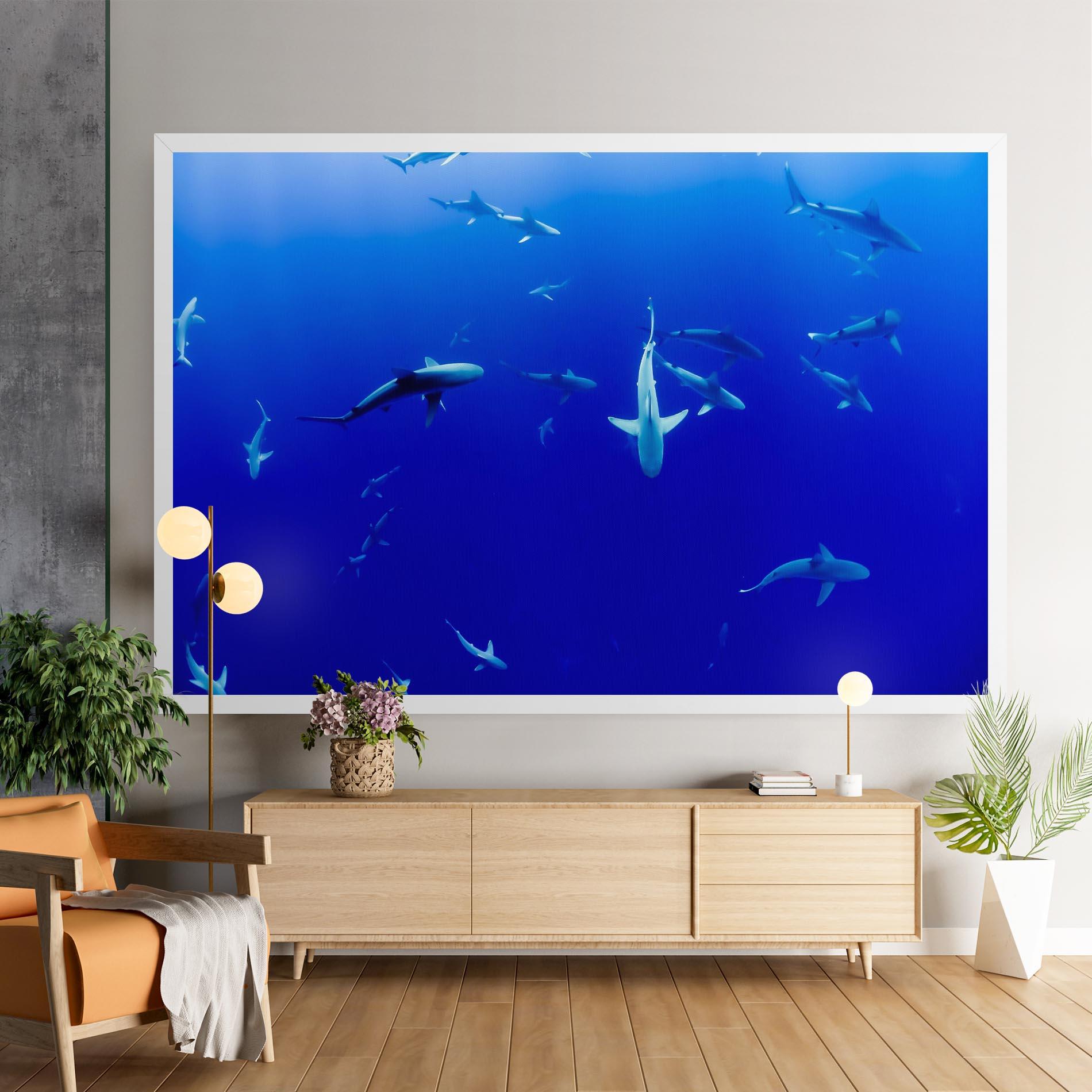 Leinwandbild Baby Sharks mockup 9