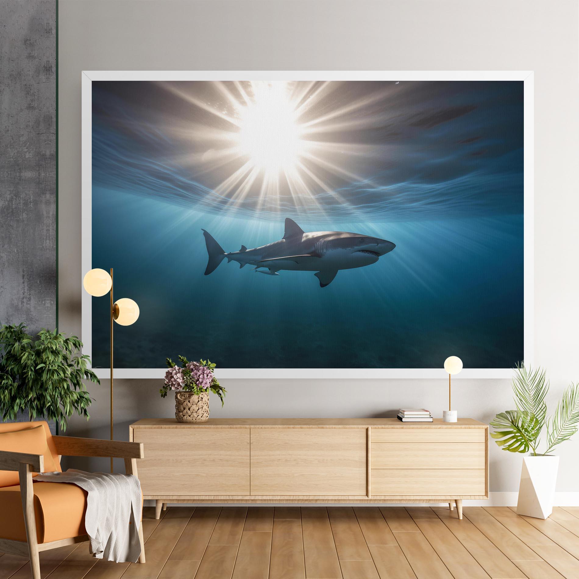 Leinwandbild Big Shark mockup 9