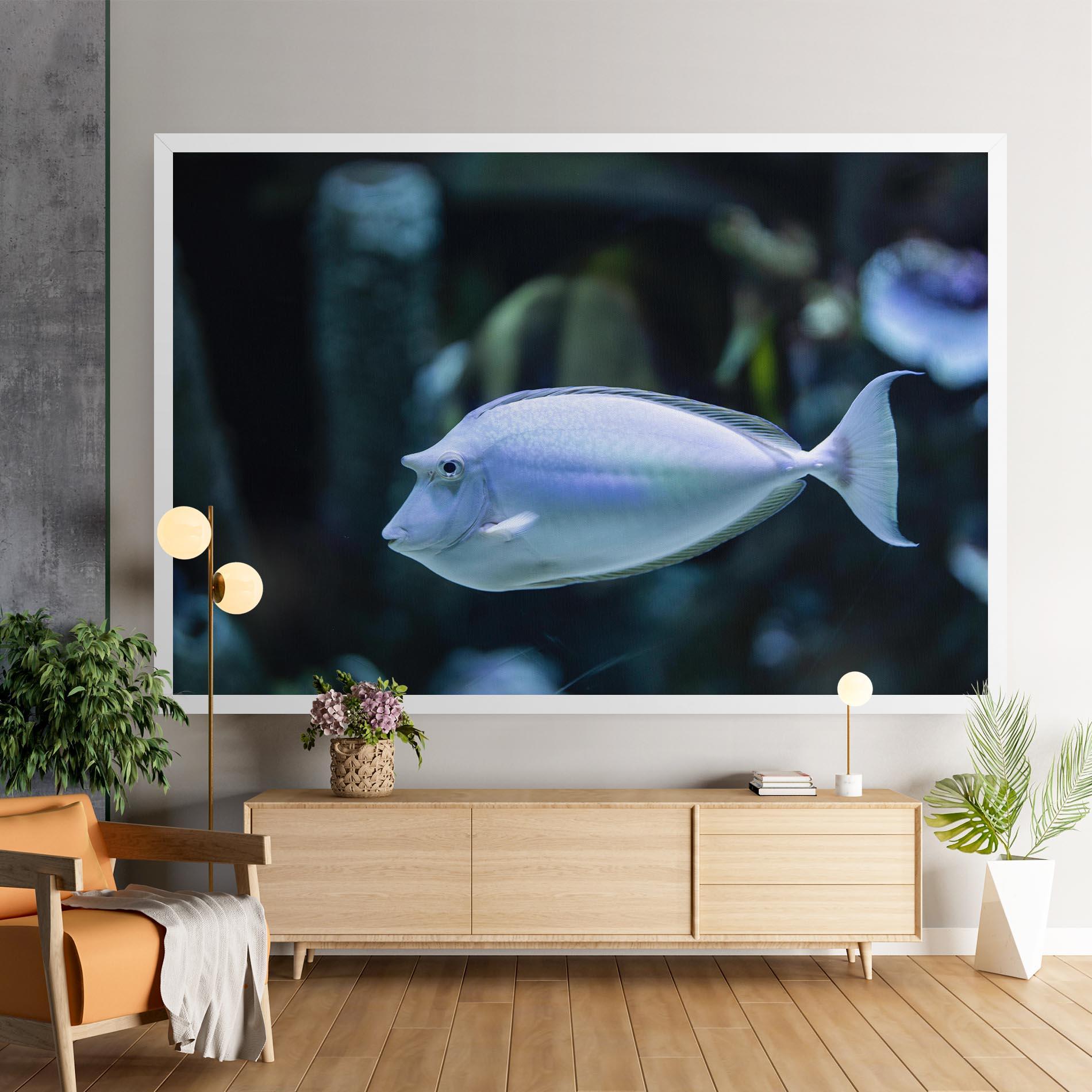 Leinwandbild Funny Face Fish mockup 9