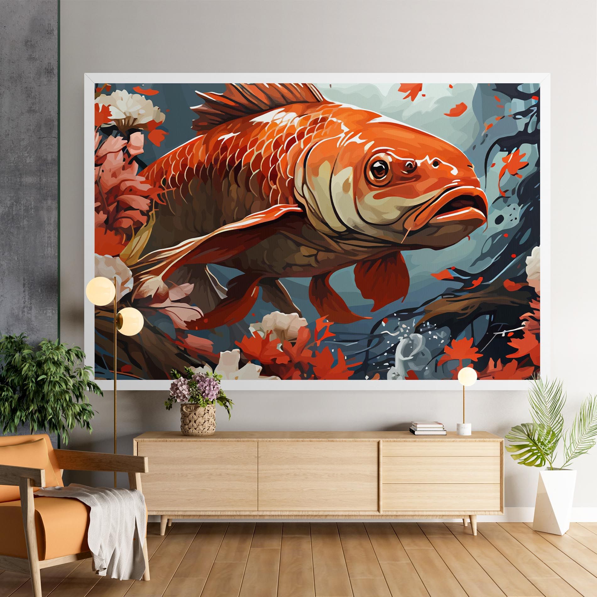 Orange Koi mockup 9