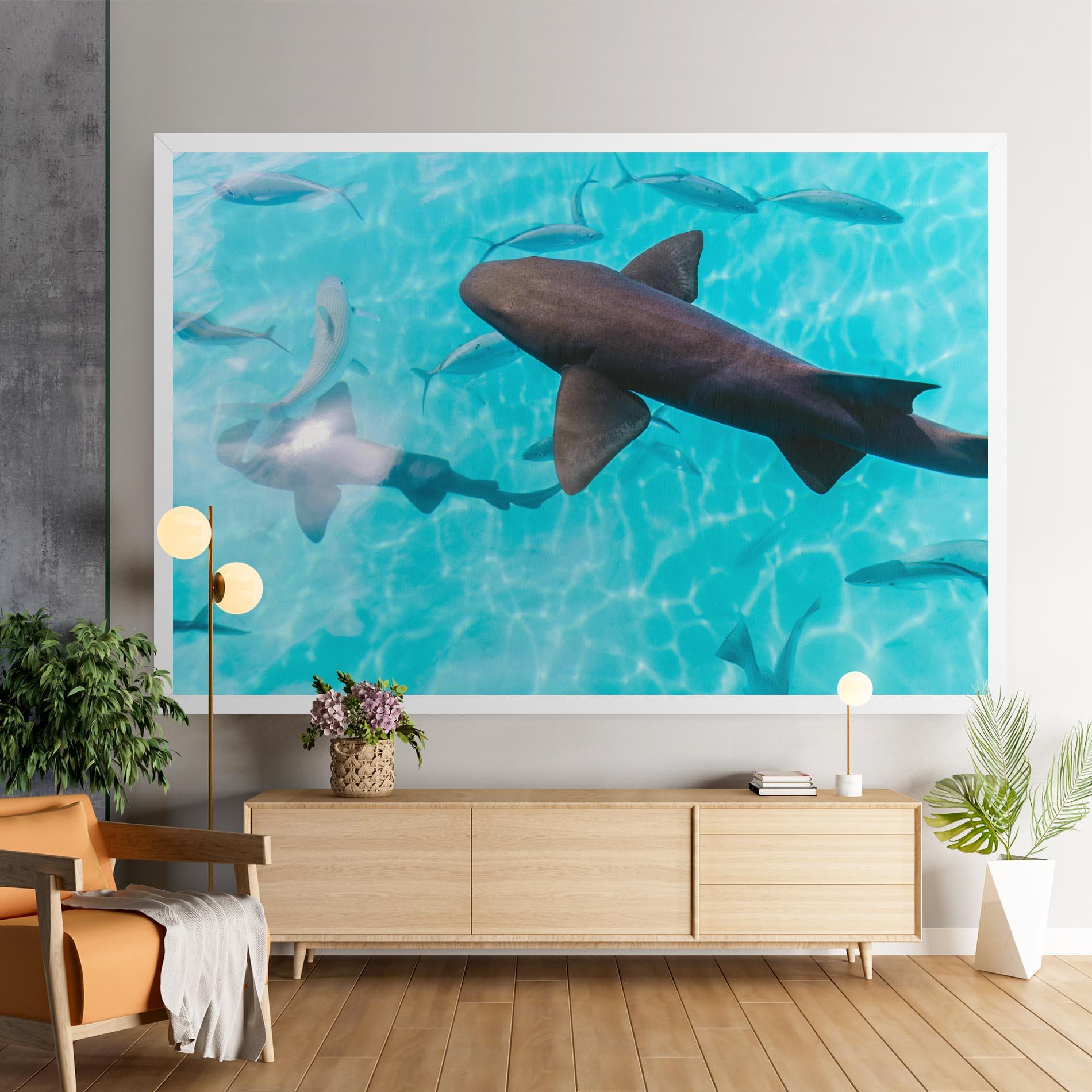 Leinwandbild Pretty Shark mockup 9