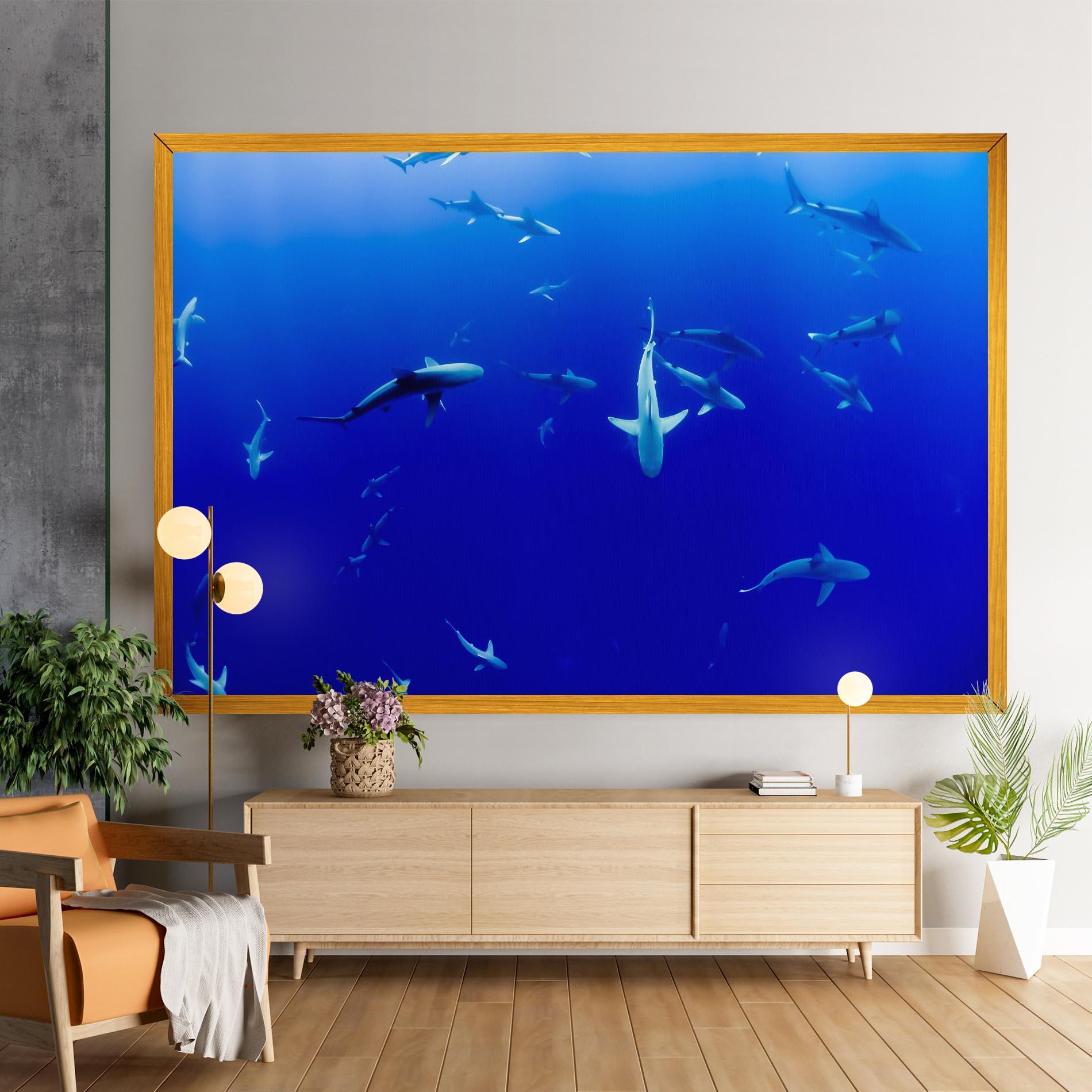 Leinwandbild Baby Sharks mockup 9