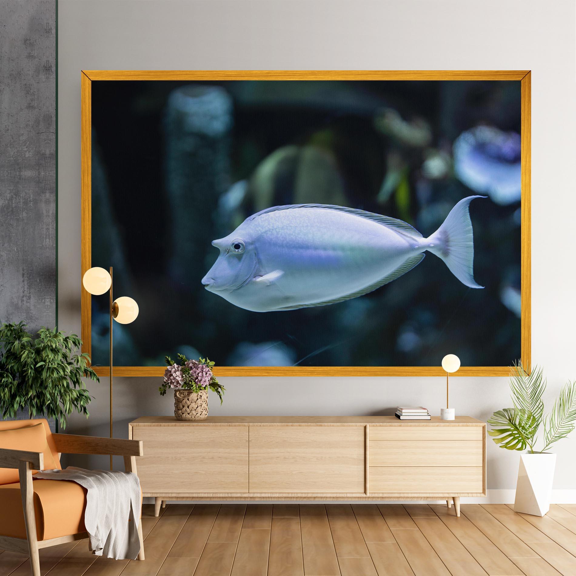 Leinwandbild Funny Face Fish mockup 9