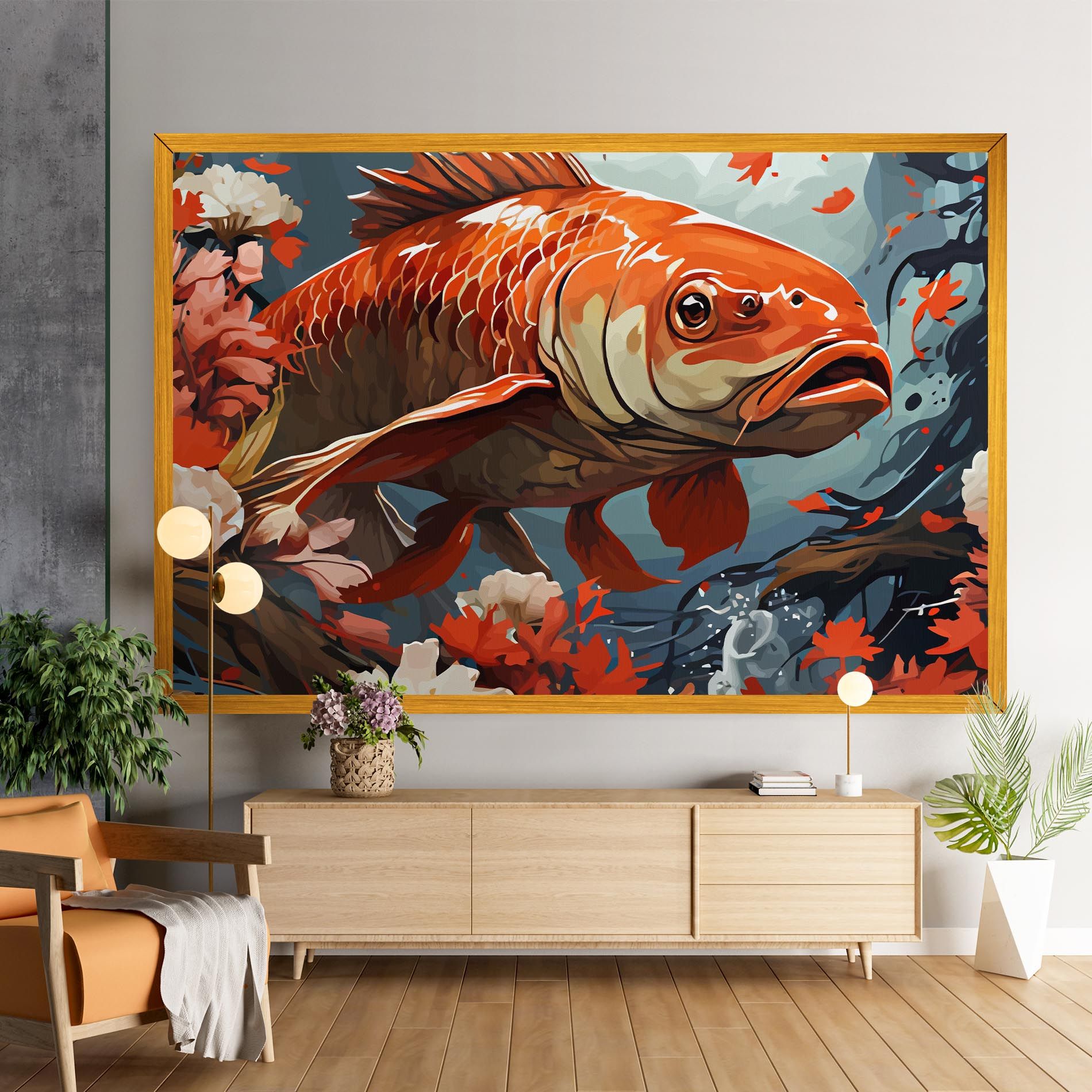 Orange Koi mockup 9