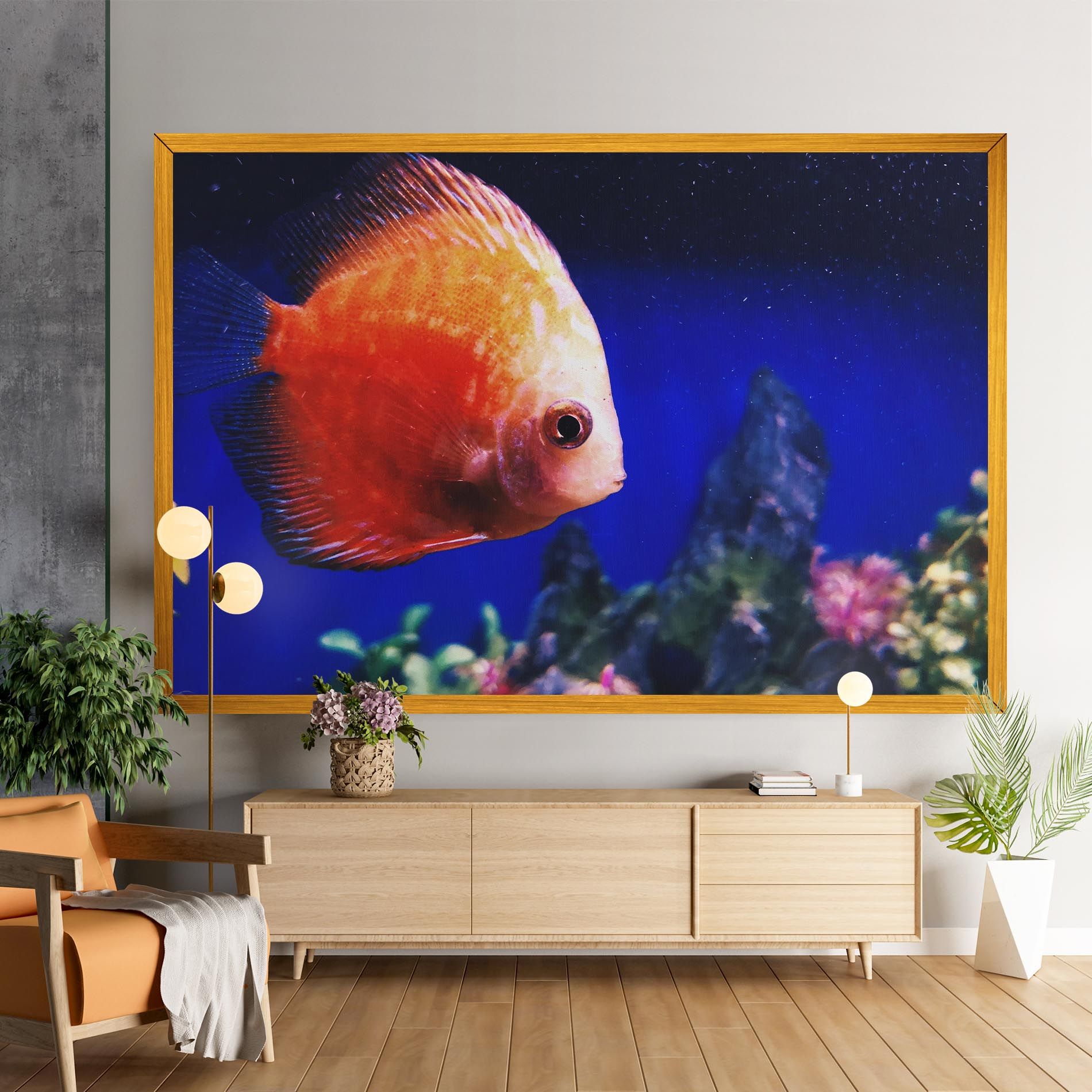 Pretty Orange Fish mockup 9