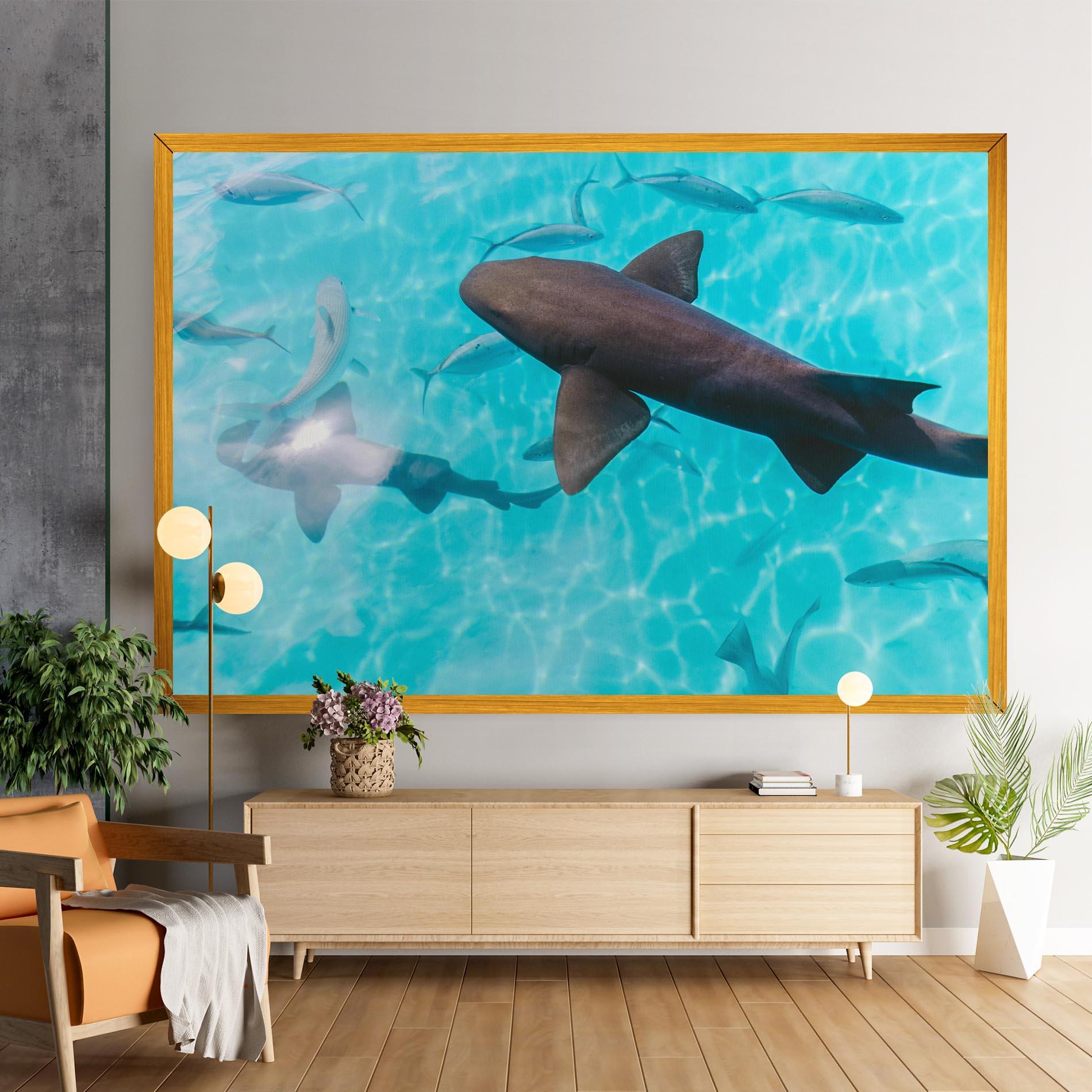 Leinwandbild Pretty Shark mockup 9