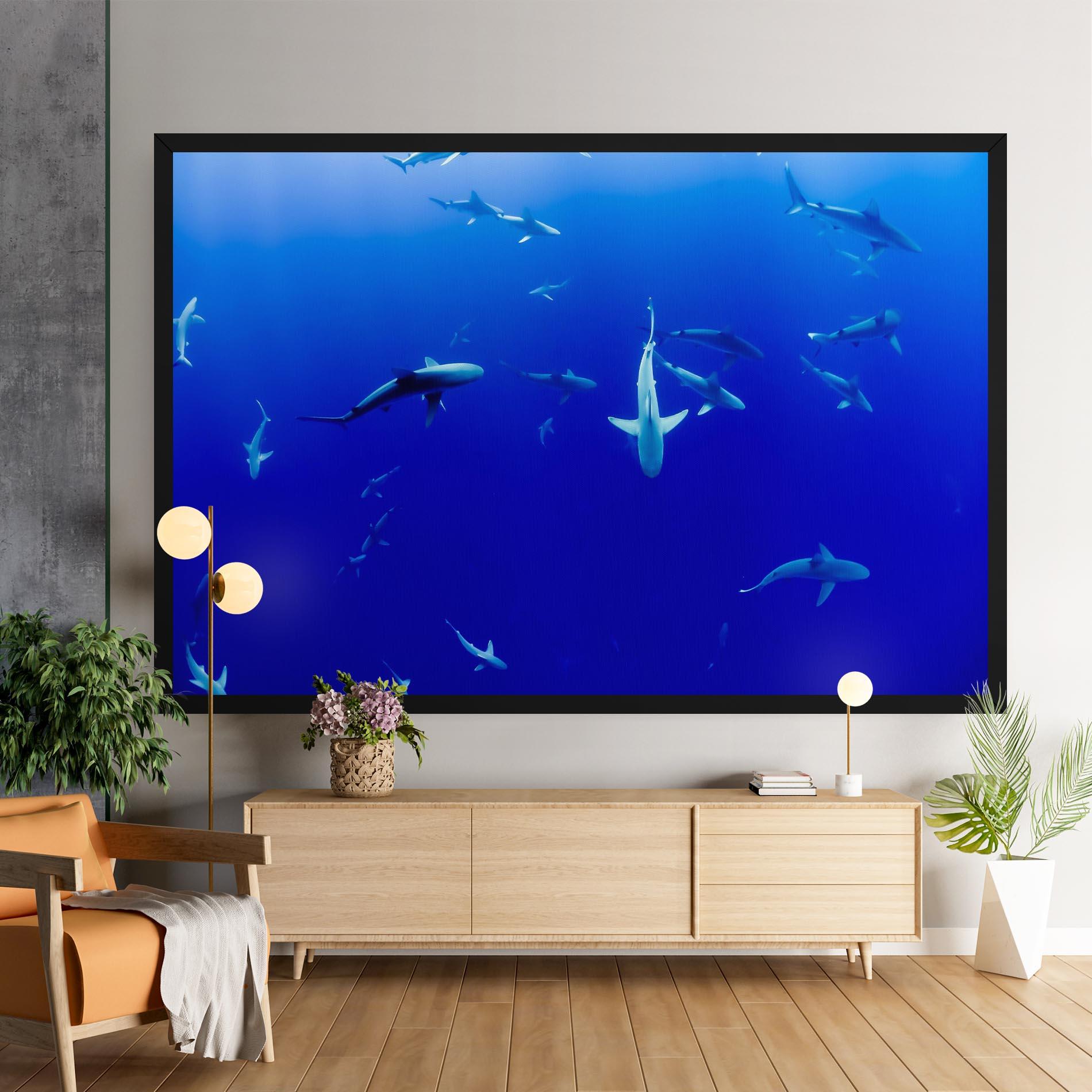 Leinwandbild Baby Sharks mockup 9