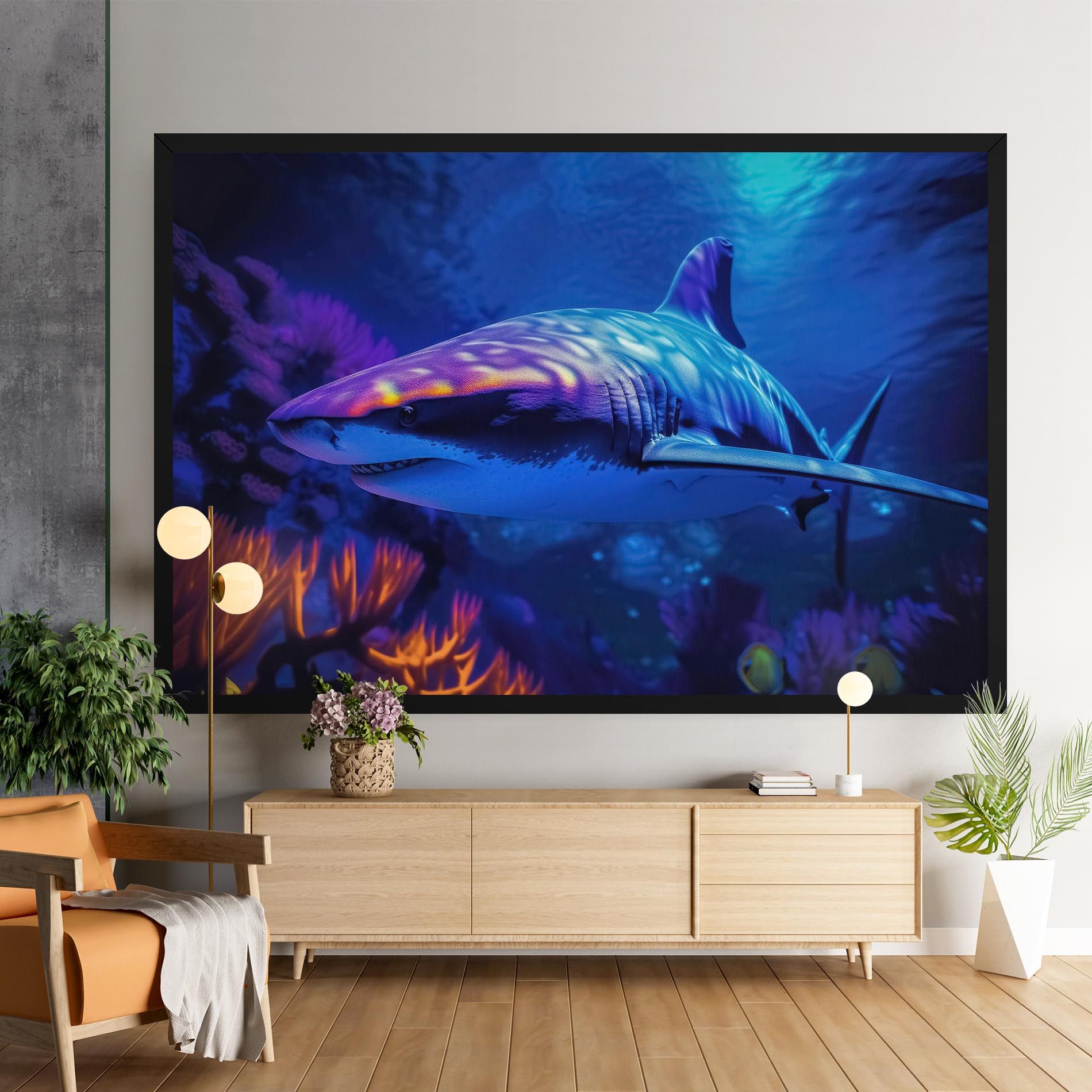 Blue Light Shark mockup 9