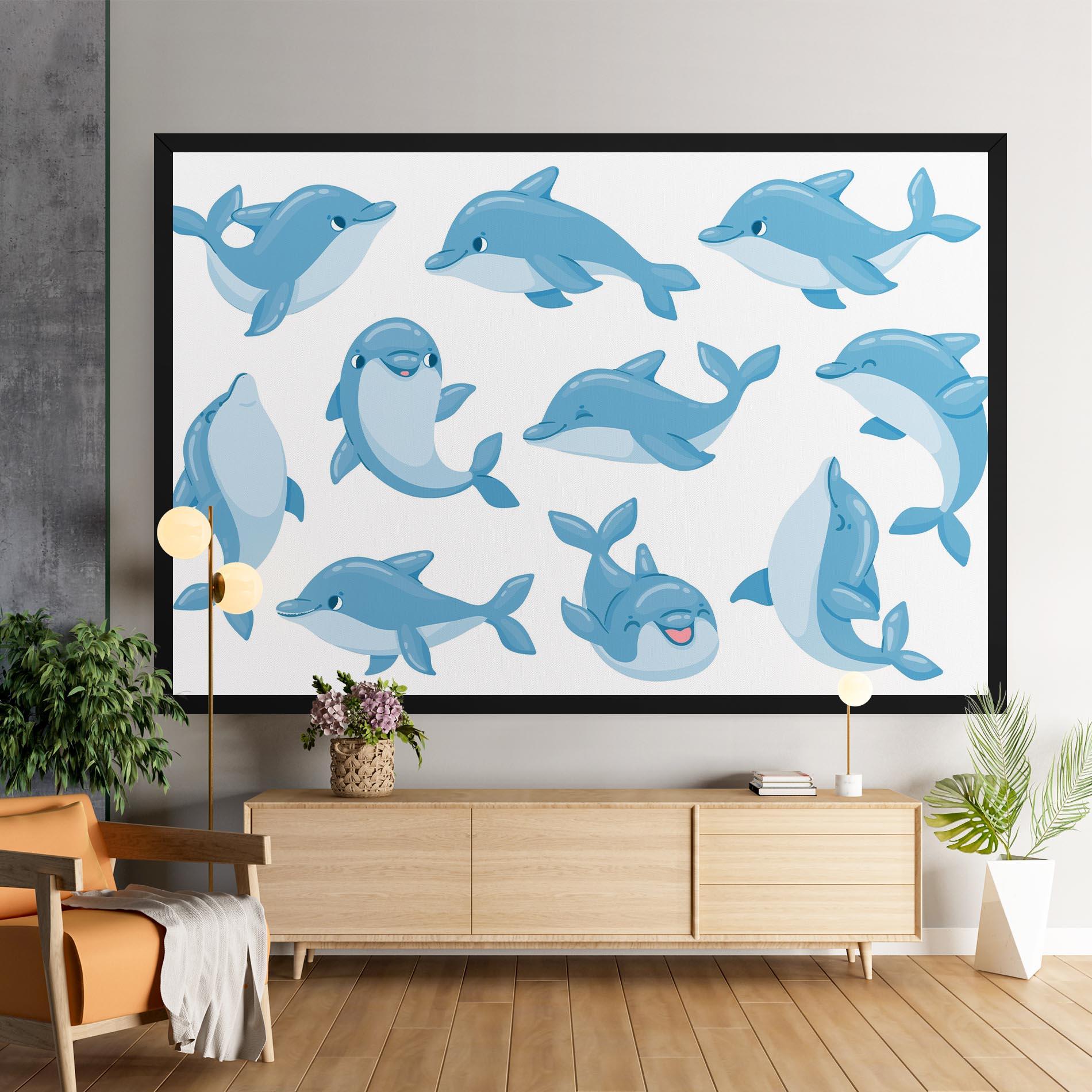 Leinwandbild Dolphin mockup 9