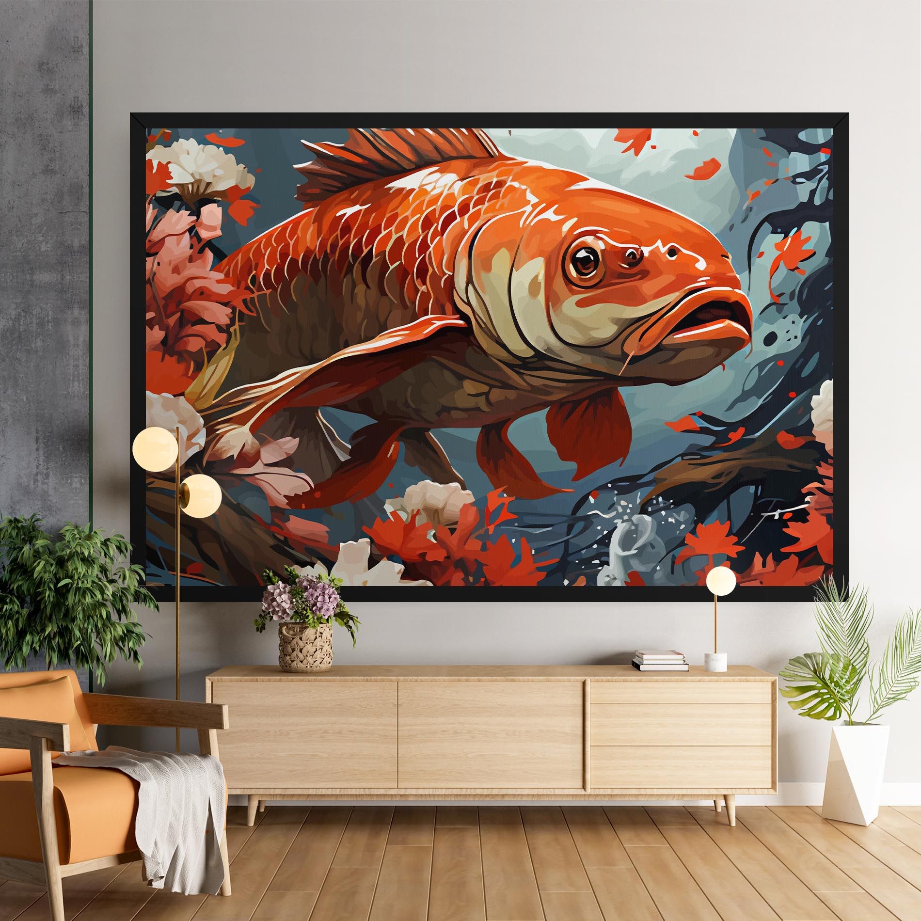 Orange Koi mockup 9