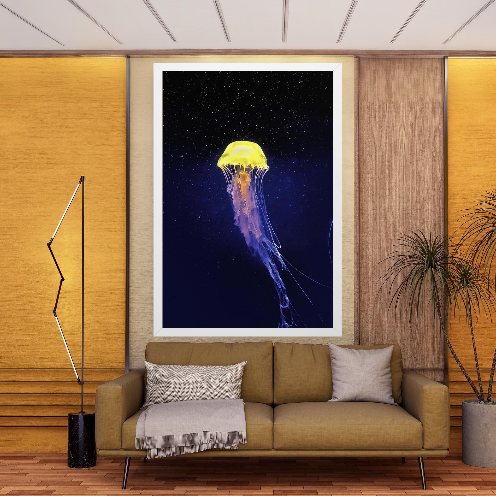Leinwandbild Purple Jellyfish mockup 9