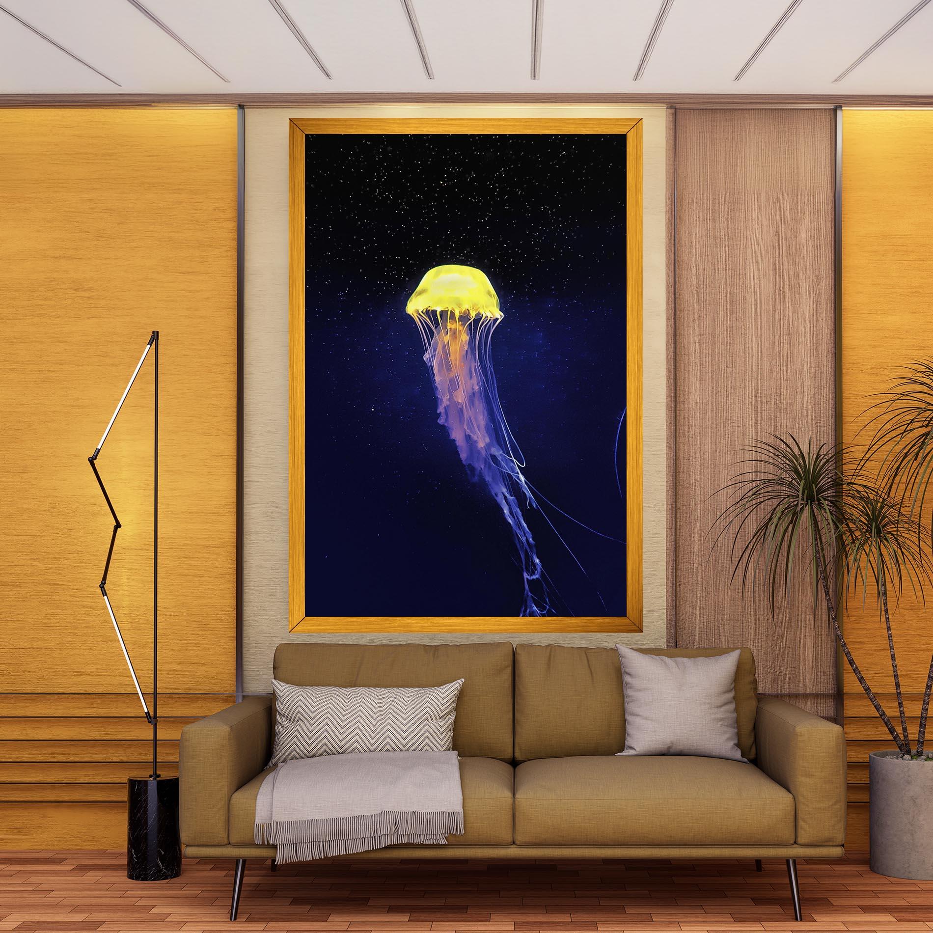 Leinwandbild Purple Jellyfish mockup 9