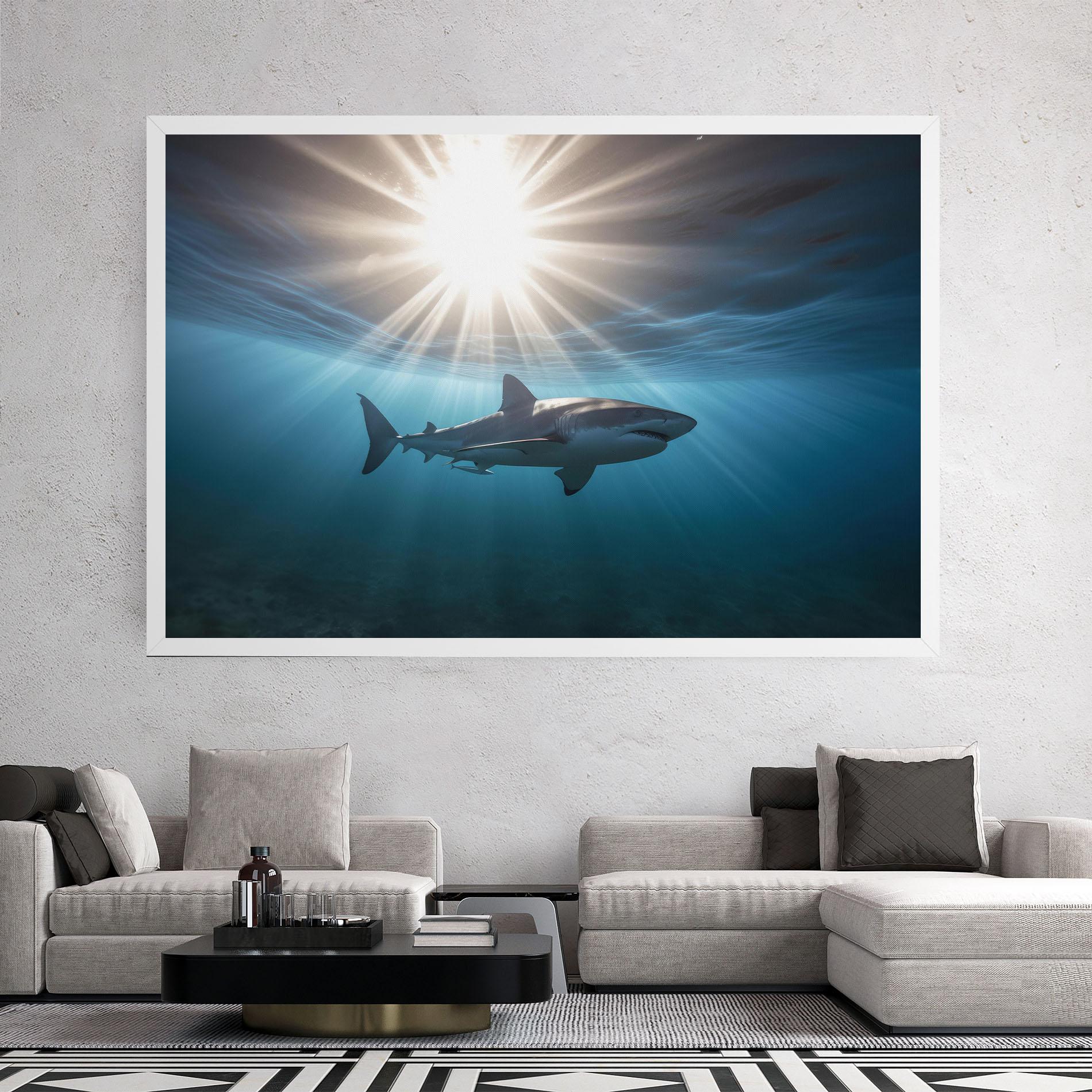 Leinwandbild Big Shark mockup 2