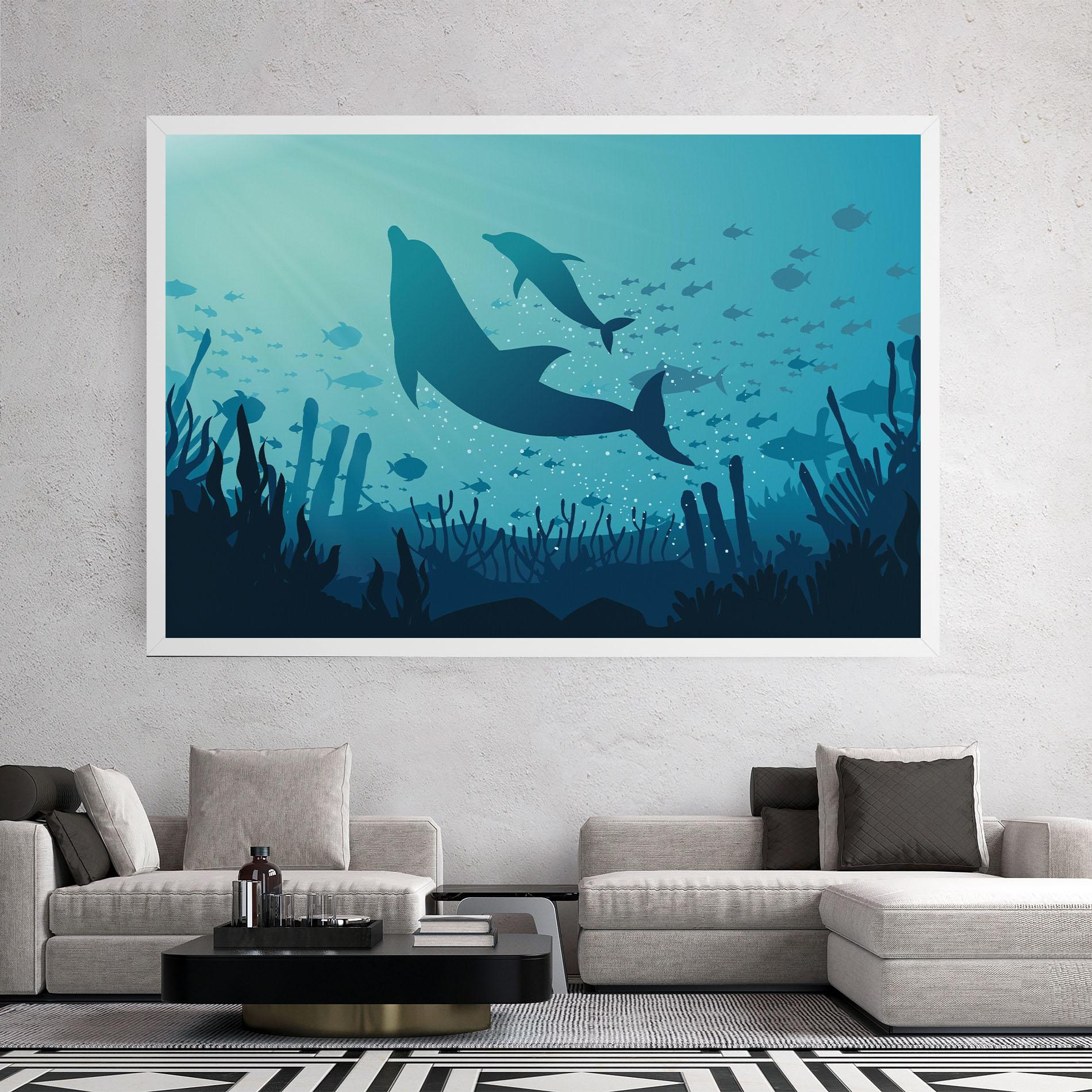Leinwandbild Blue Ocean mockup 2