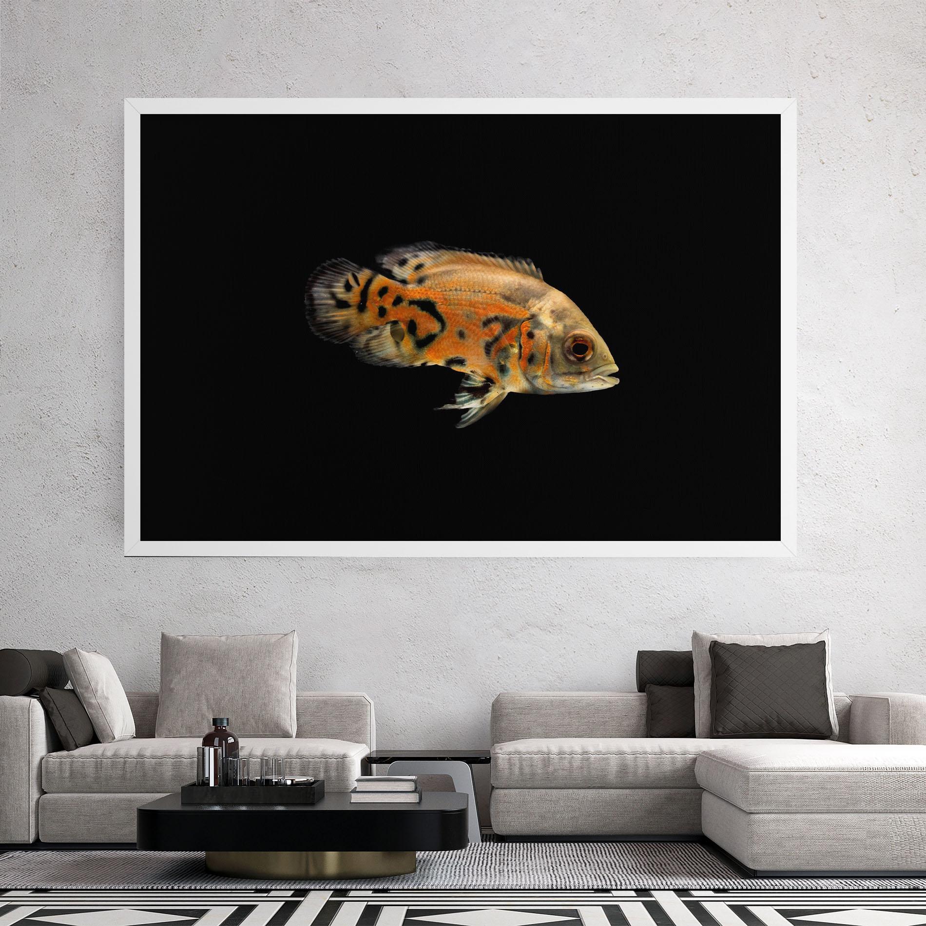 Leinwandbild Cute Brown Fish mockup 2