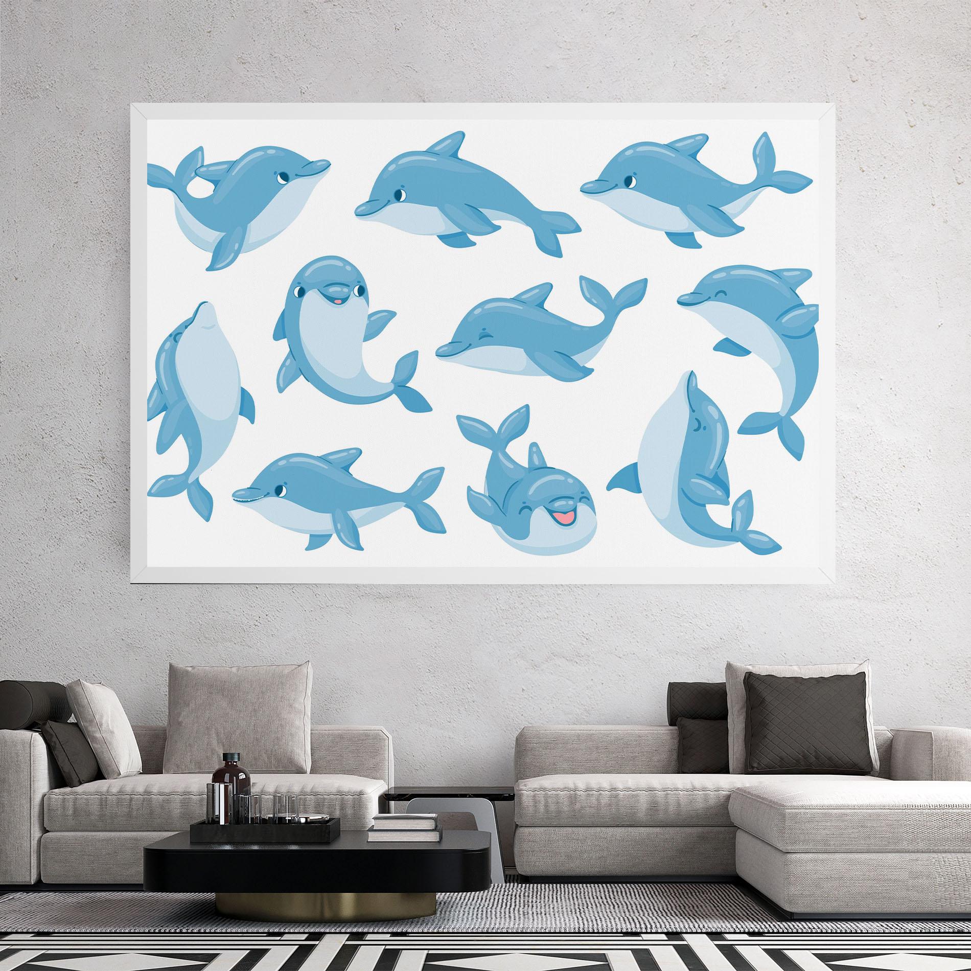 Leinwandbild Dolphin mockup 2