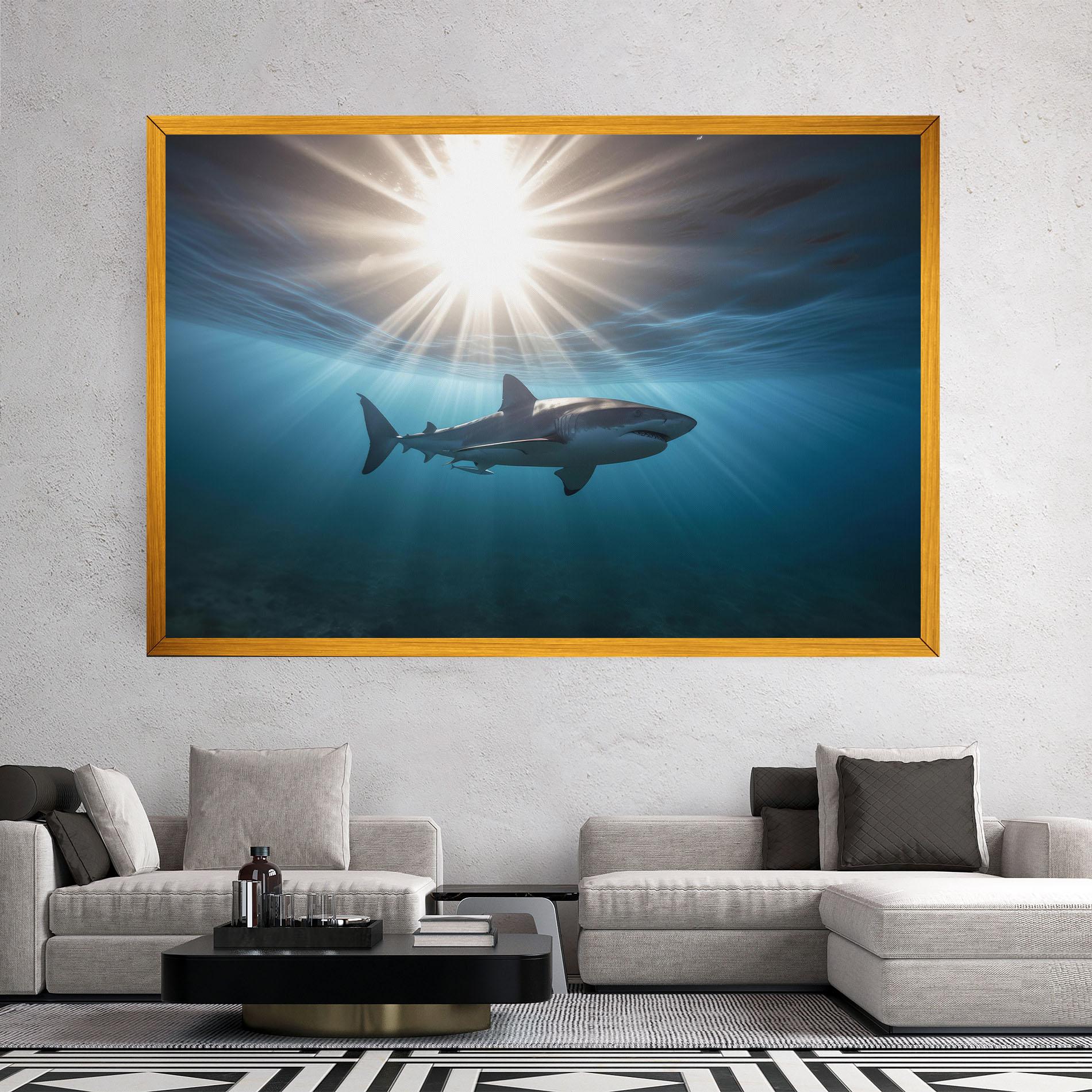 Leinwandbild Big Shark mockup 2