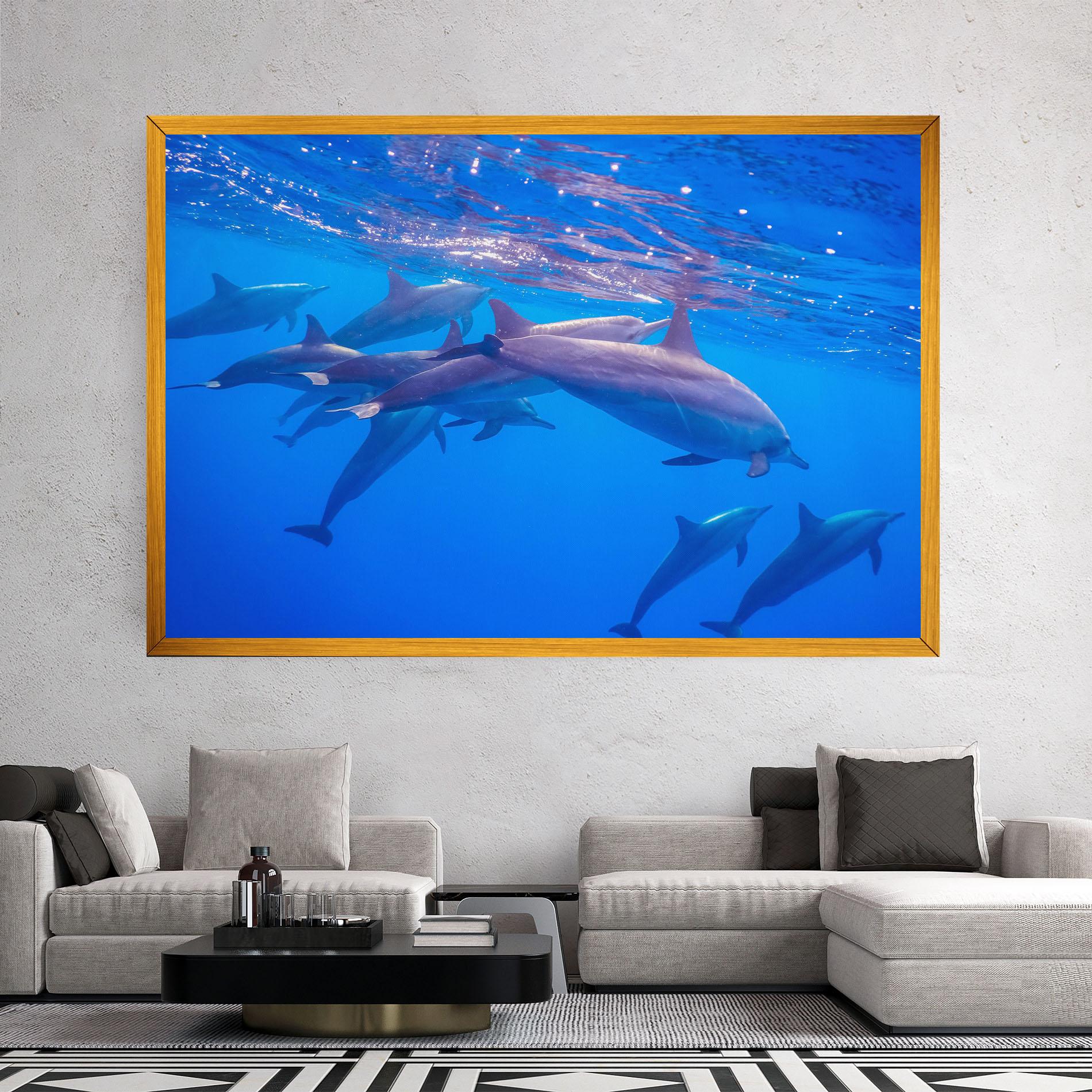 Leinwandbild Dolphin Family mockup 2