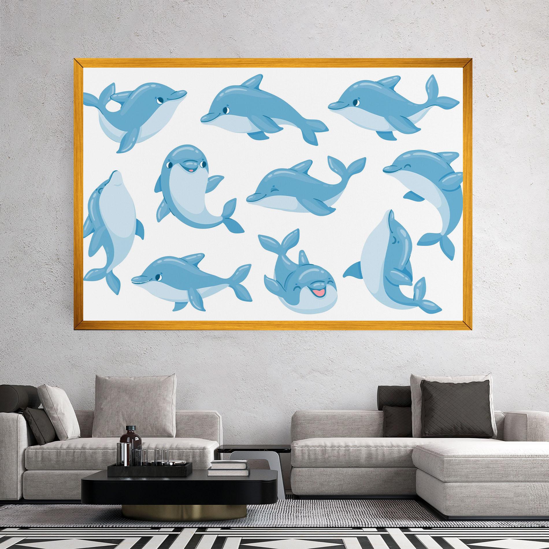 Leinwandbild Dolphin mockup 2