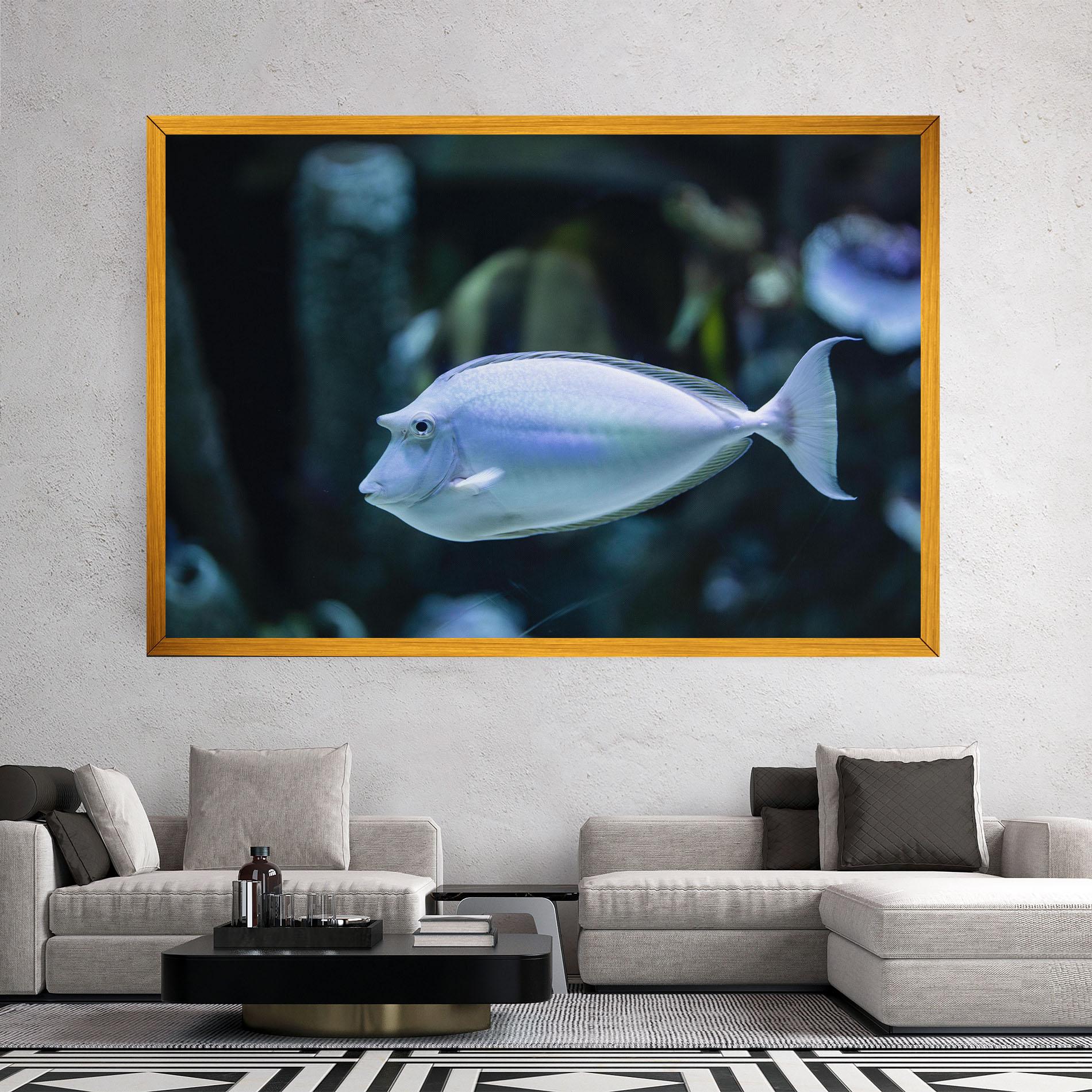 Leinwandbild Funny Face Fish mockup 2