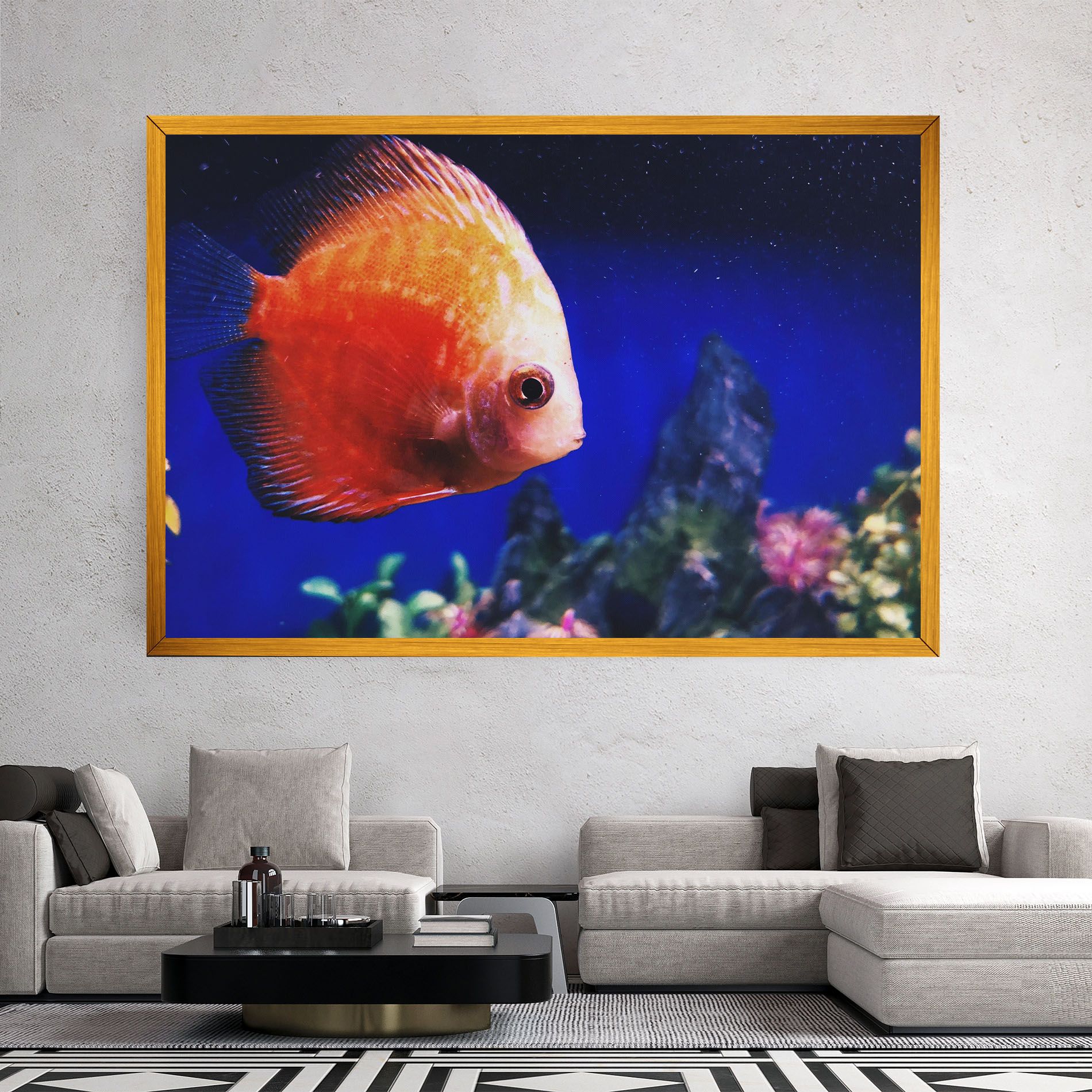 Pretty Orange Fish mockup 2