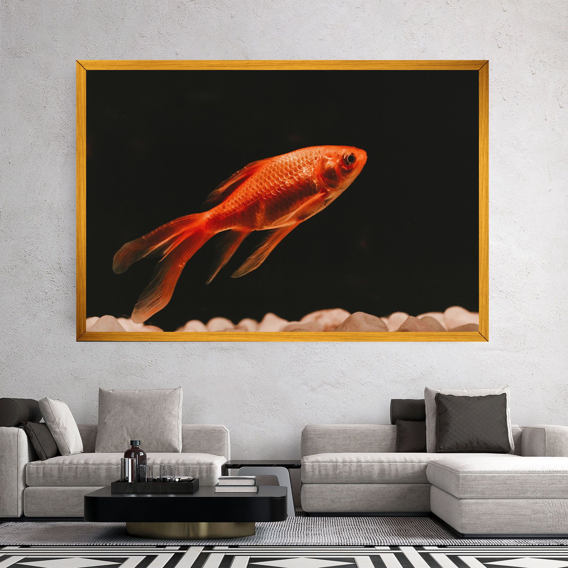 Small Orange Fish mockup 2