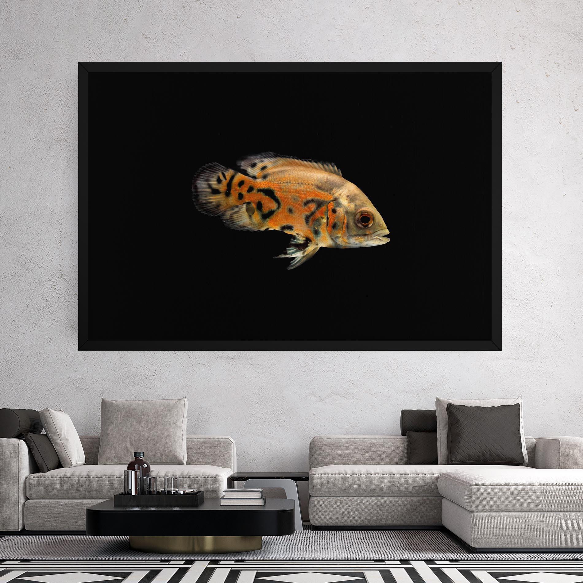 Leinwandbild Cute Brown Fish mockup 2