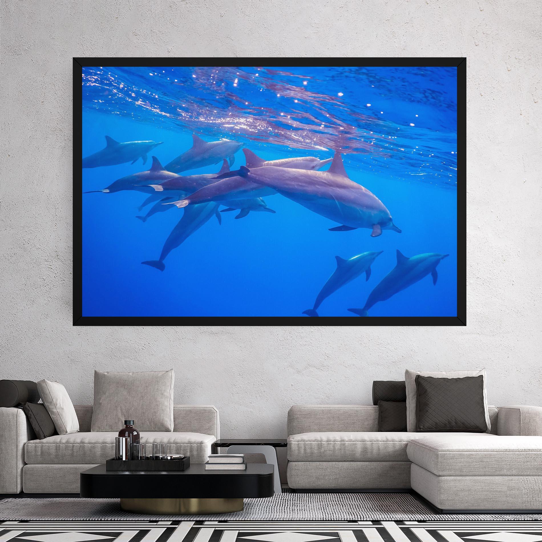 Leinwandbild Dolphin Family mockup 2