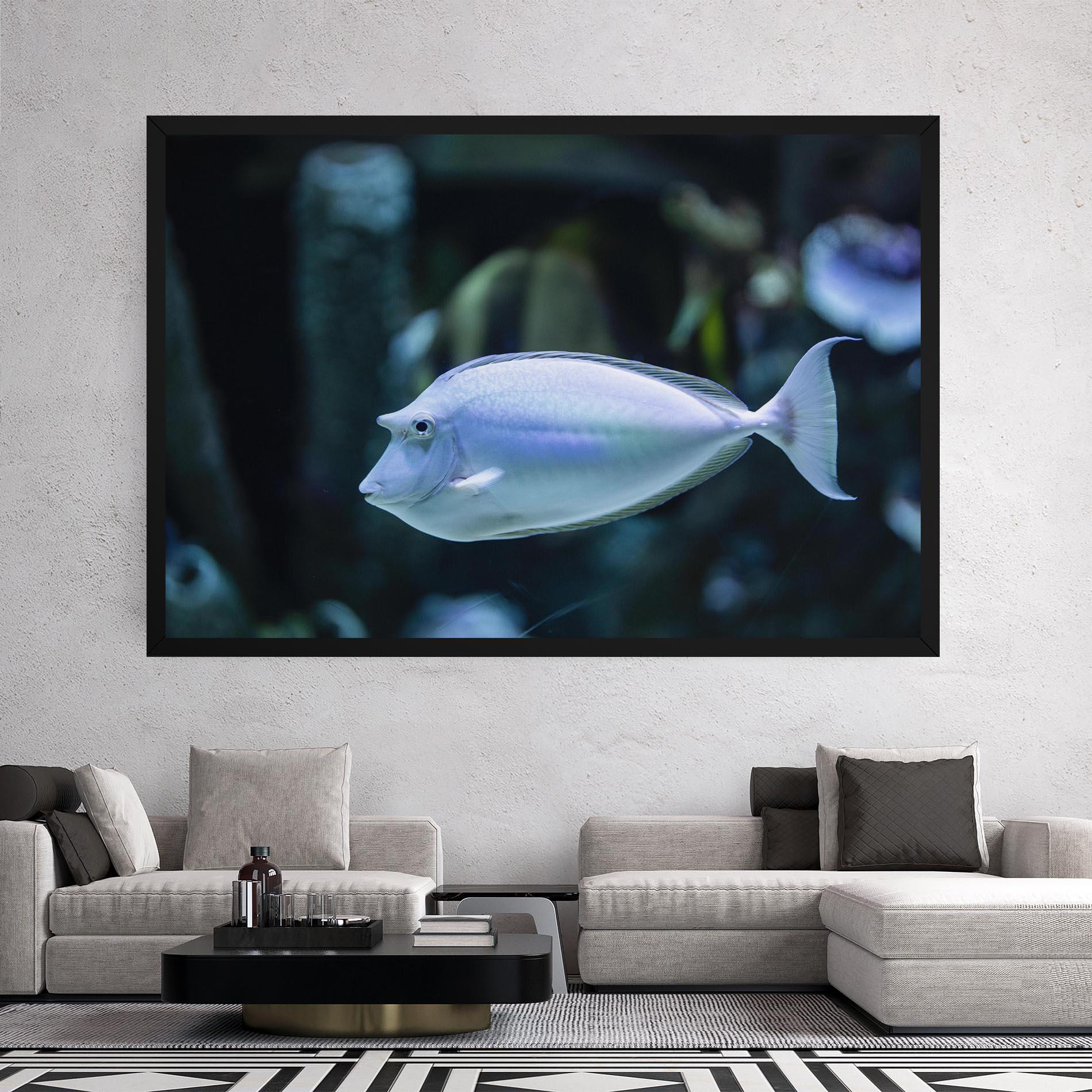 Leinwandbild Funny Face Fish mockup 2