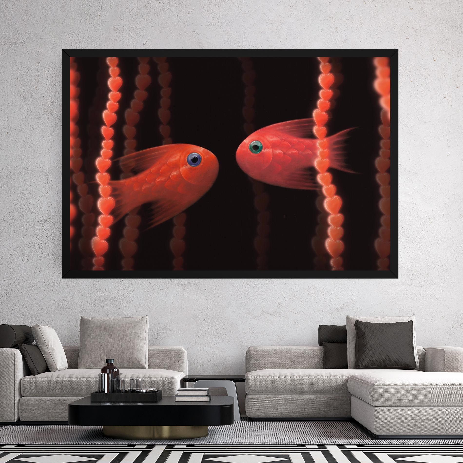 Orange Fish Heart mockup 2