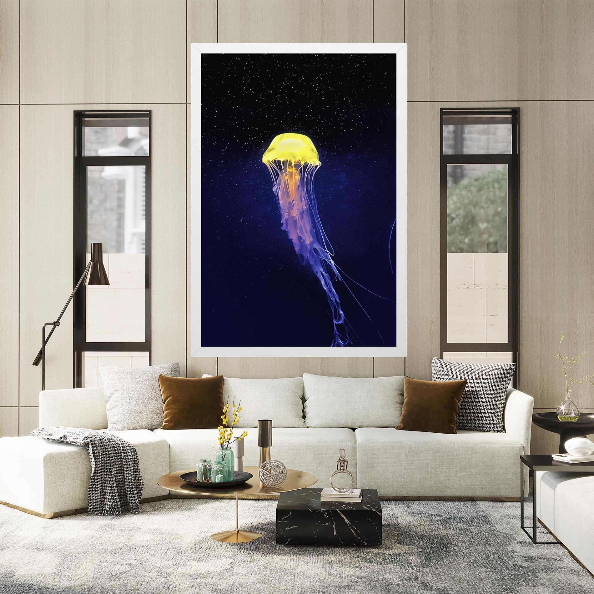 Leinwandbild Purple Jellyfish mockup 2