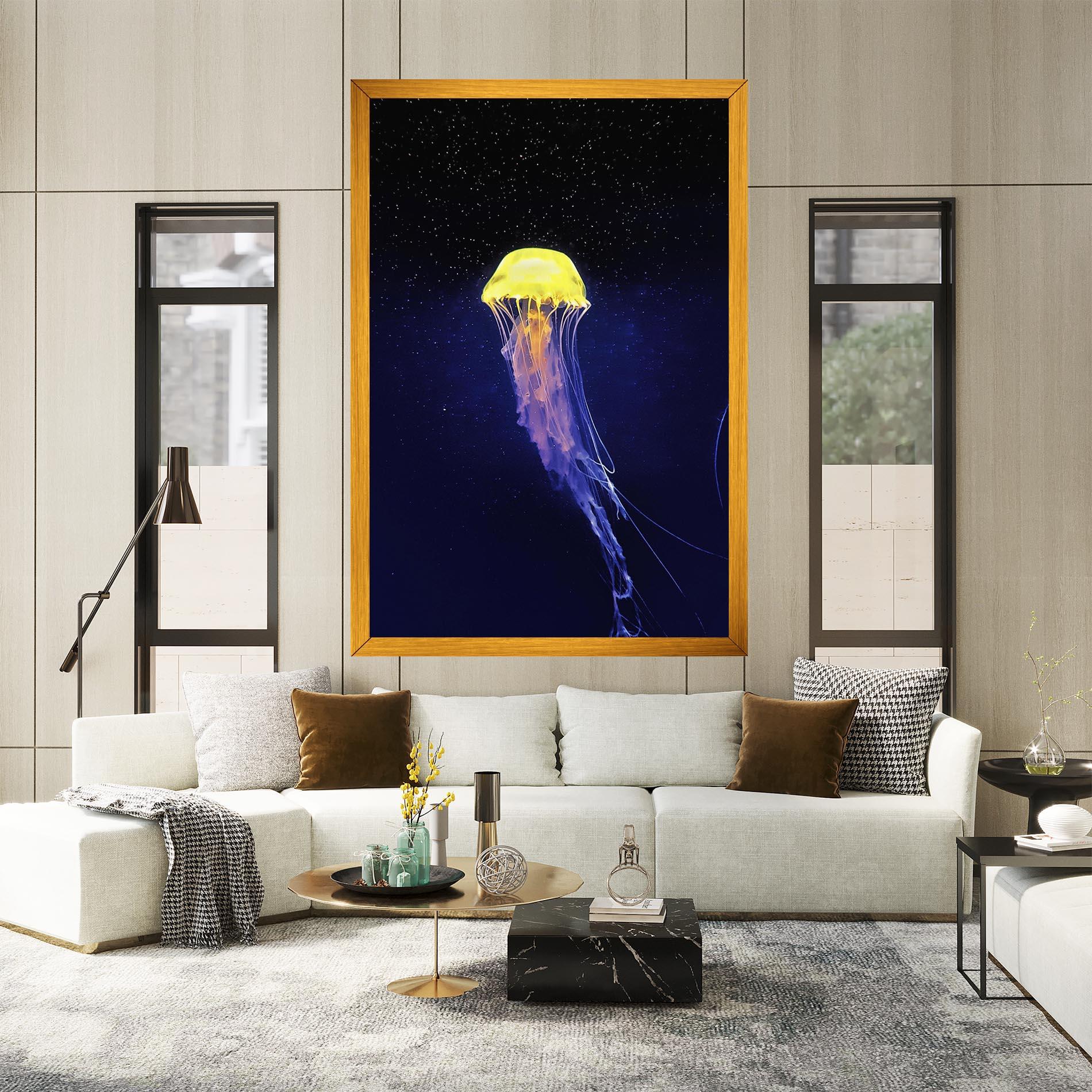 Leinwandbild Purple Jellyfish mockup 2