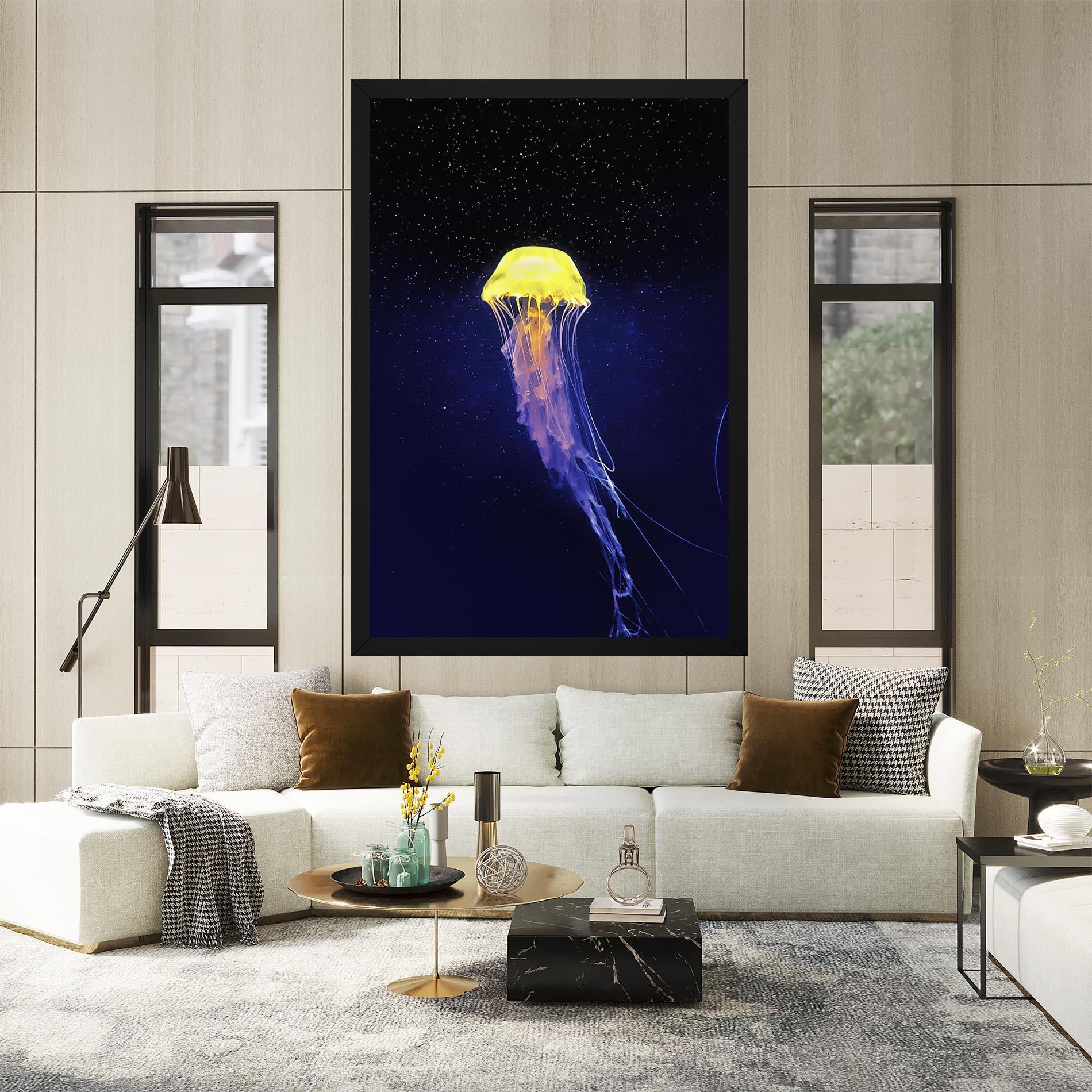 Leinwandbild Purple Jellyfish mockup 2