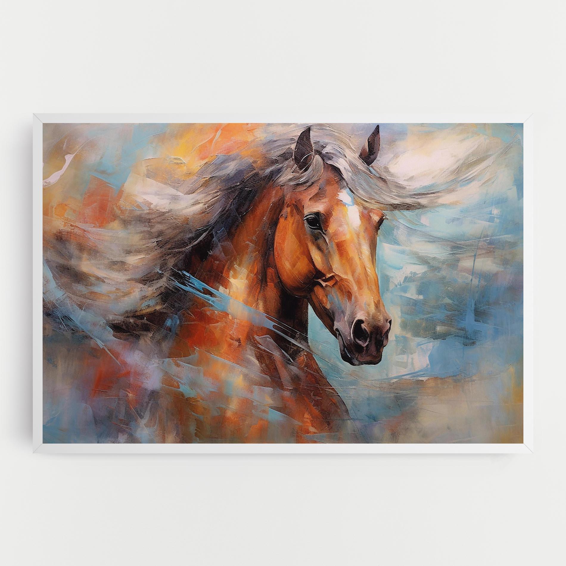 Leinwandbild Beautiful Brown Horse mockup 0