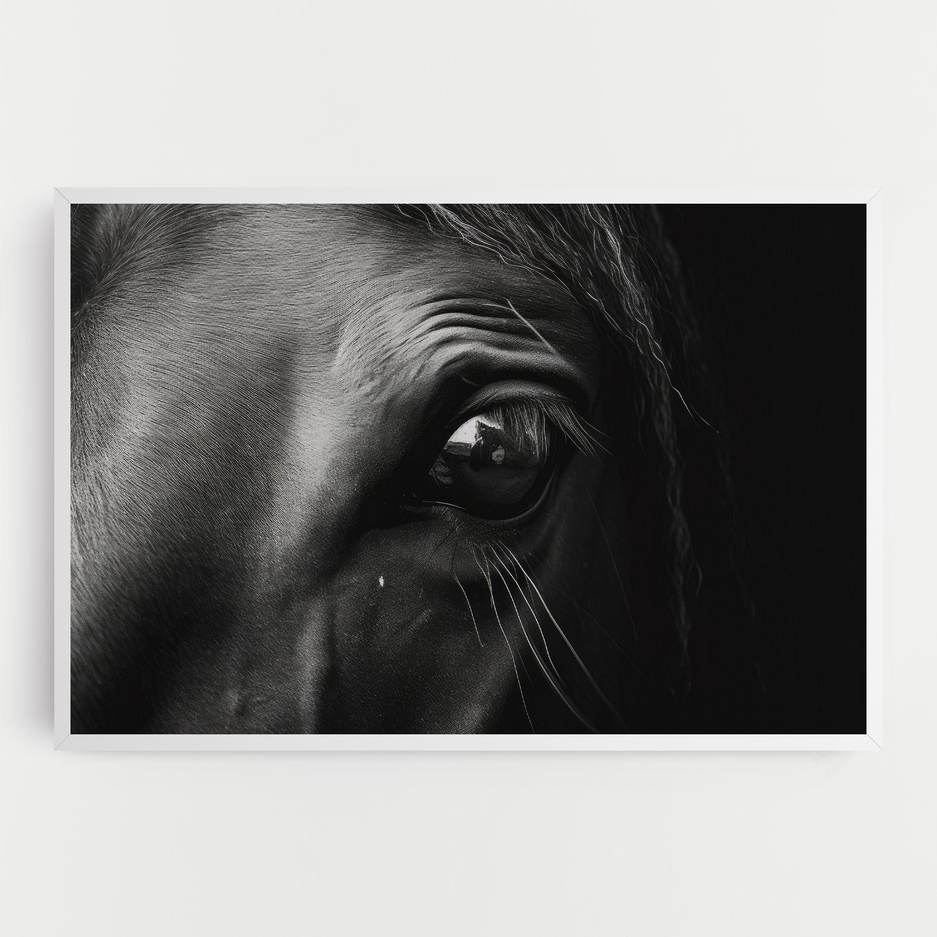 Leinwandbild Black Horse Eye mockup 0