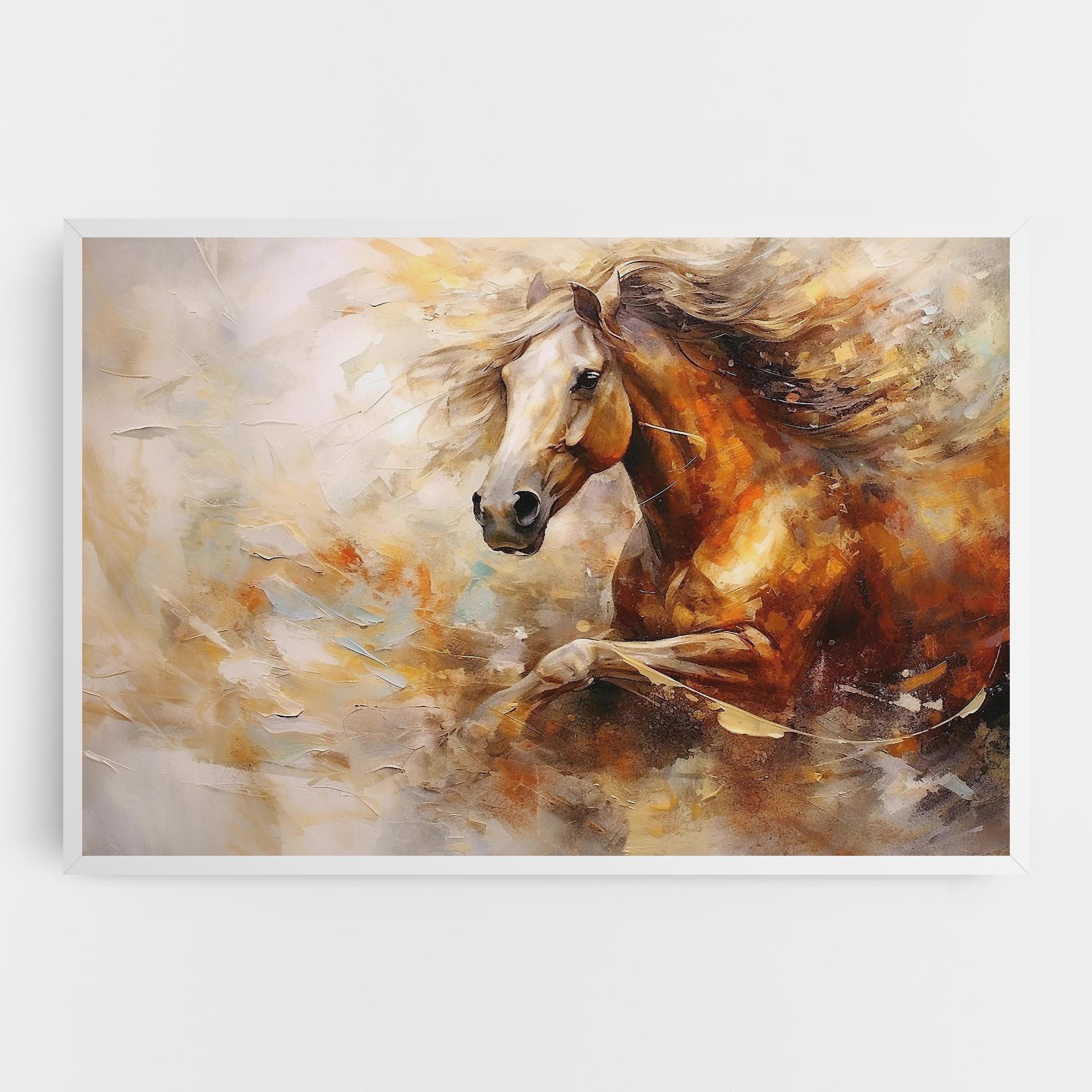 Leinwandbild Brown Horse Running mockup 0