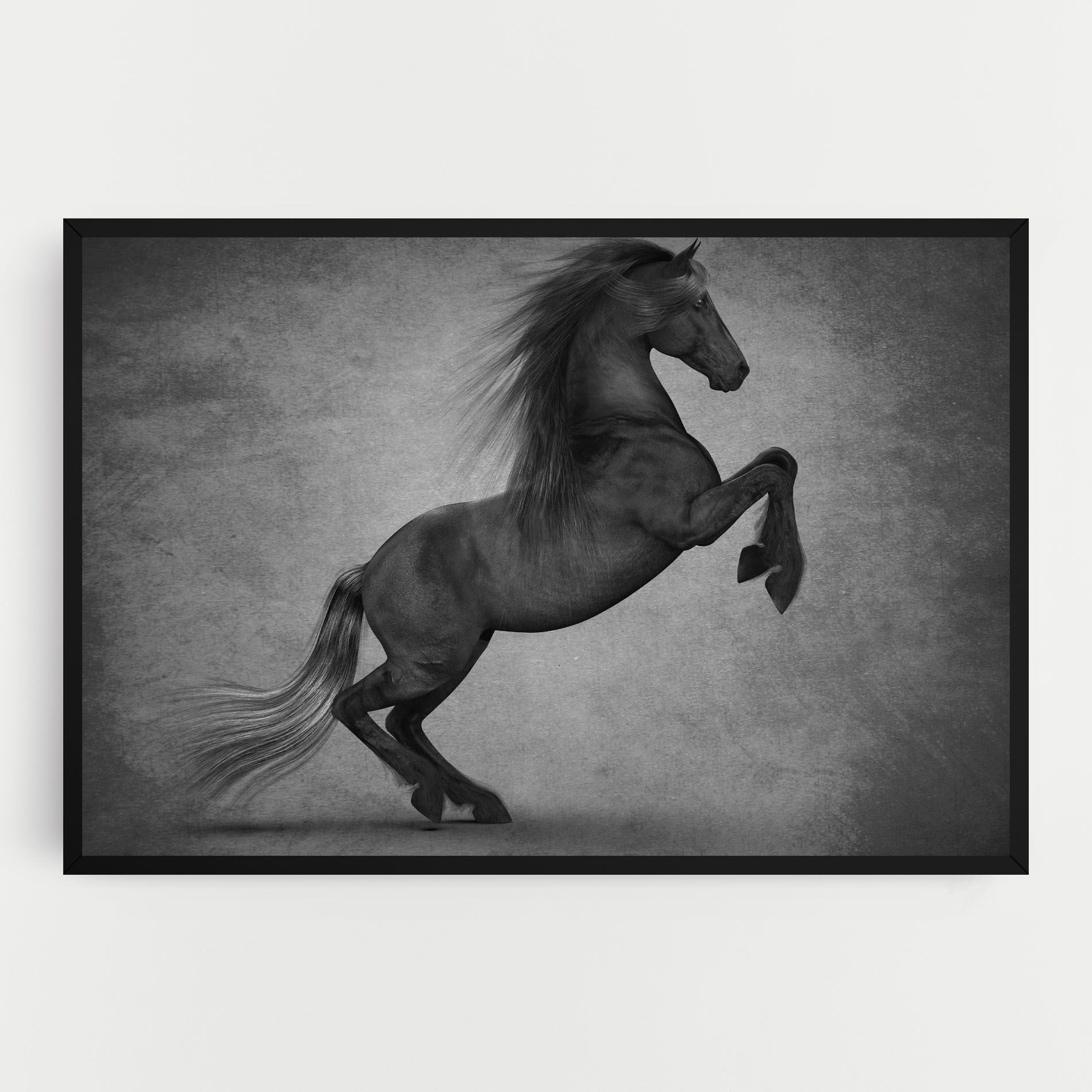 Black Horse Jumping mockup 0