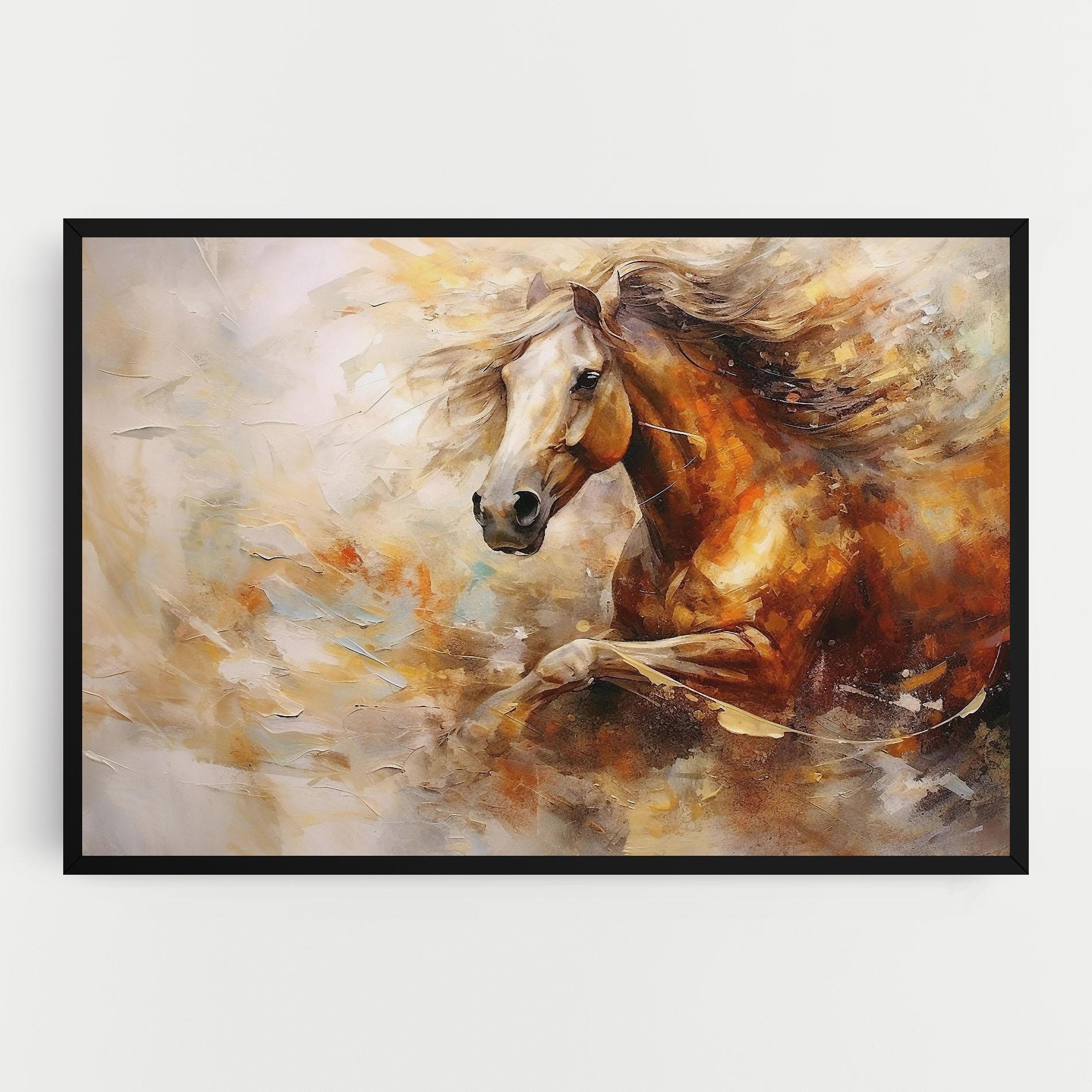 Leinwandbild Brown Horse Running mockup 0