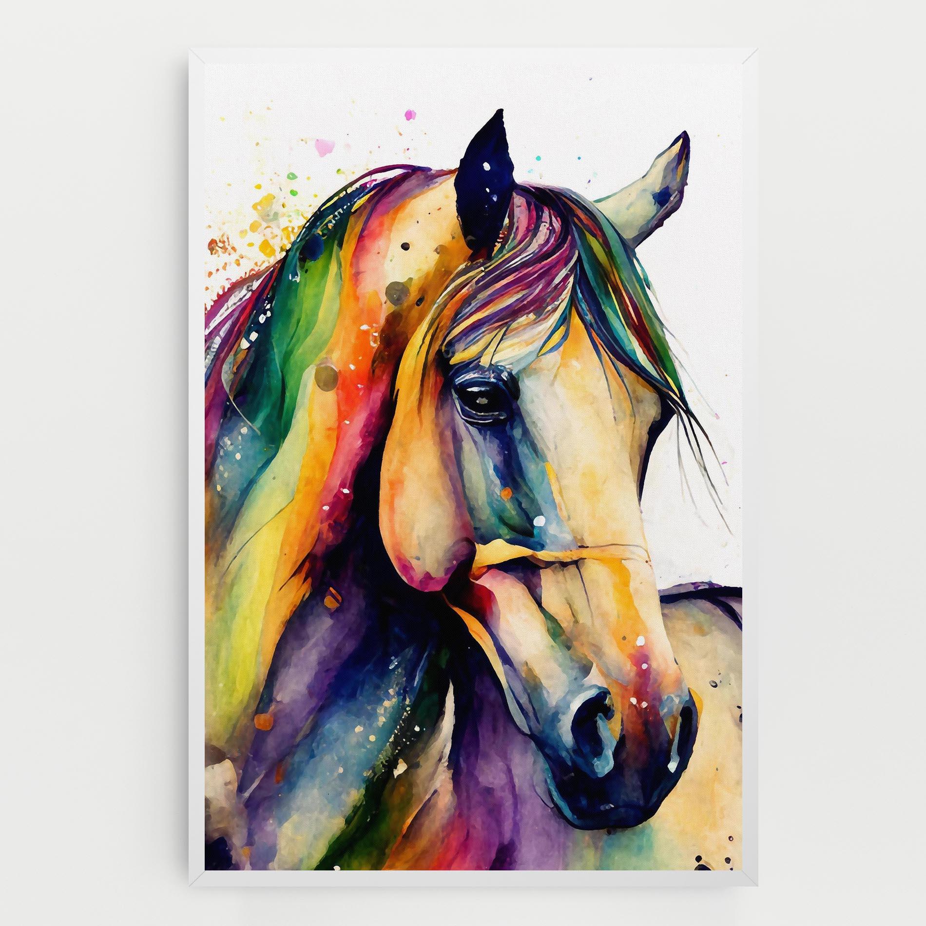 Leinwandbild Colorful Horse mockup 0