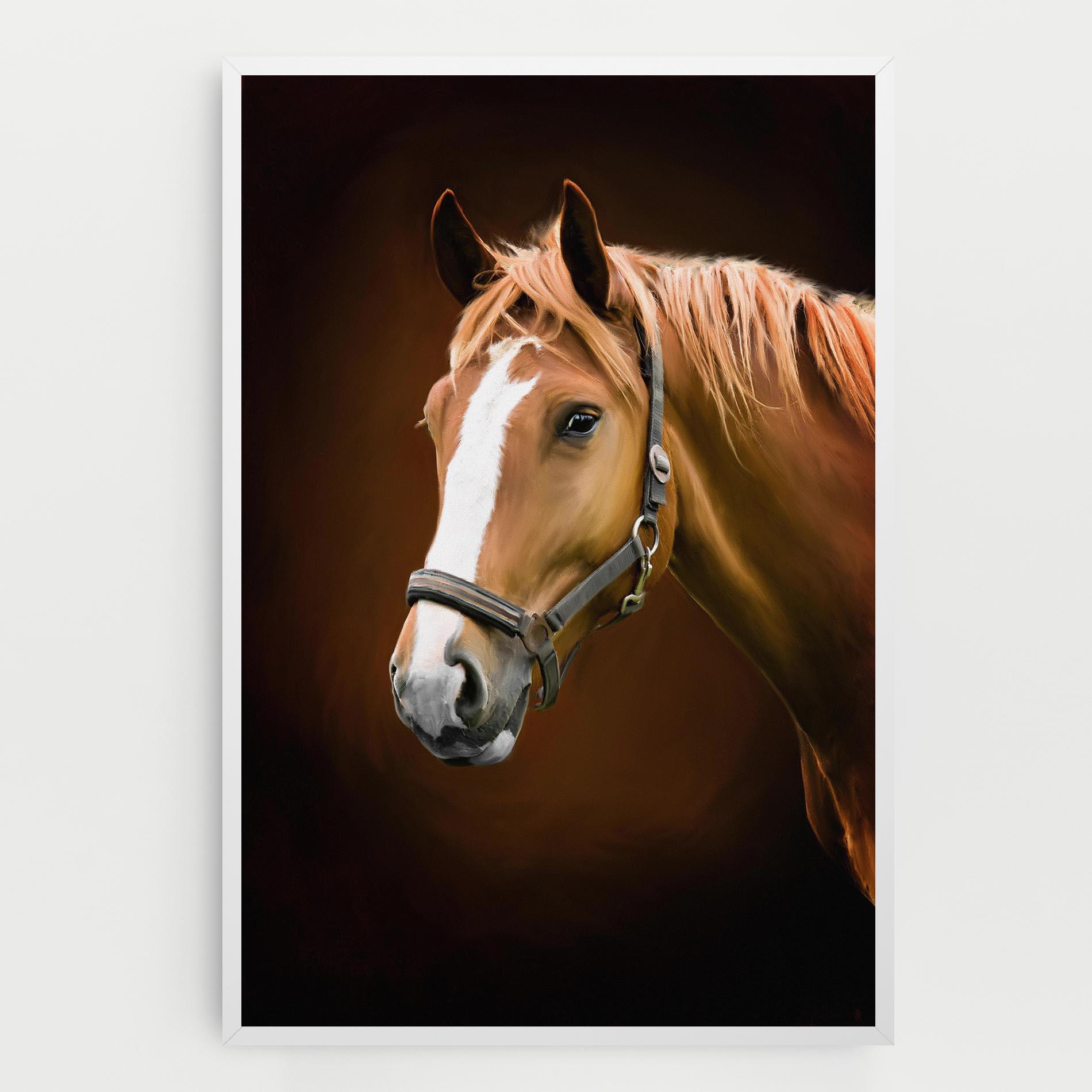 Leinwandbild Digital Painted Horse mockup 0
