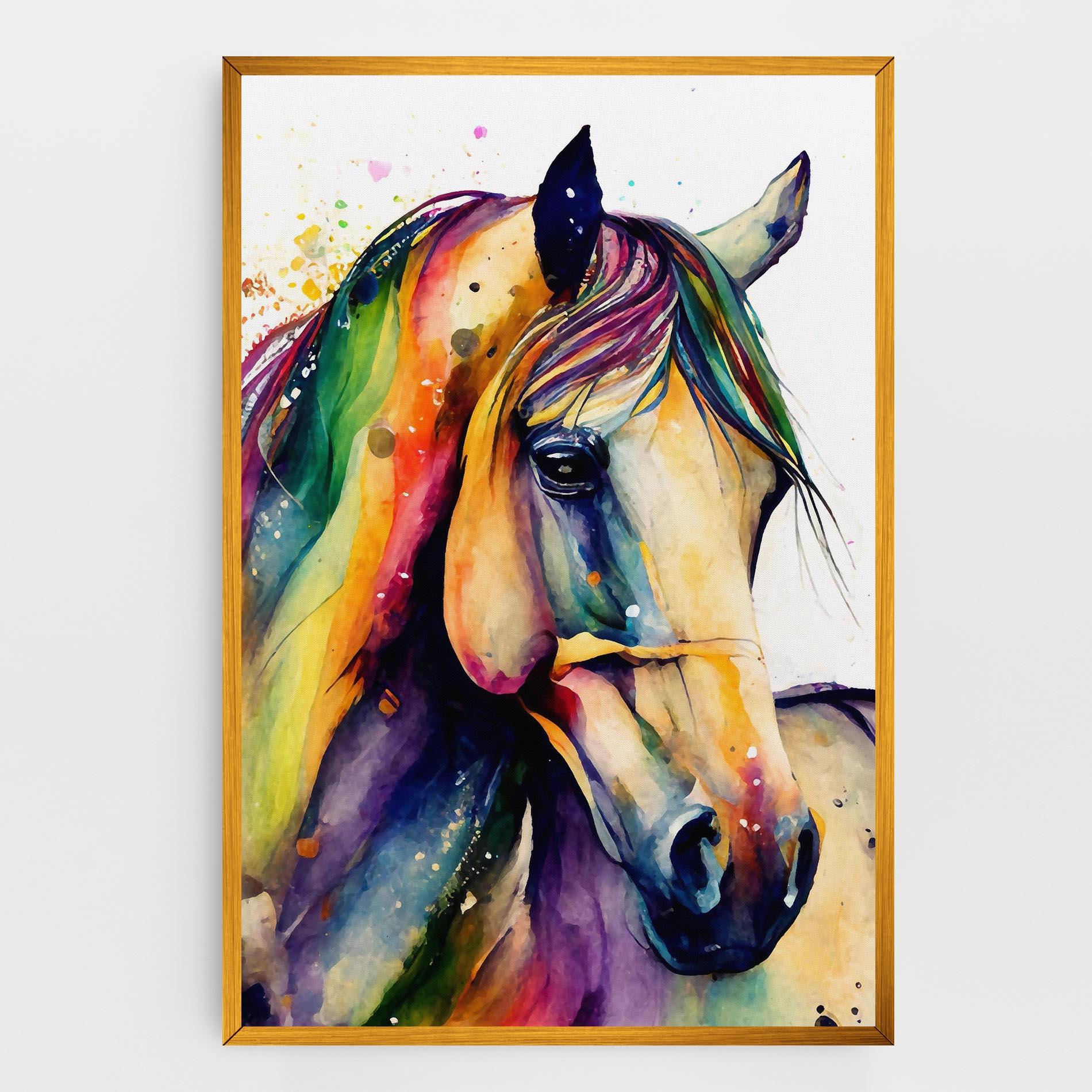 Leinwandbild Colorful Horse mockup 0